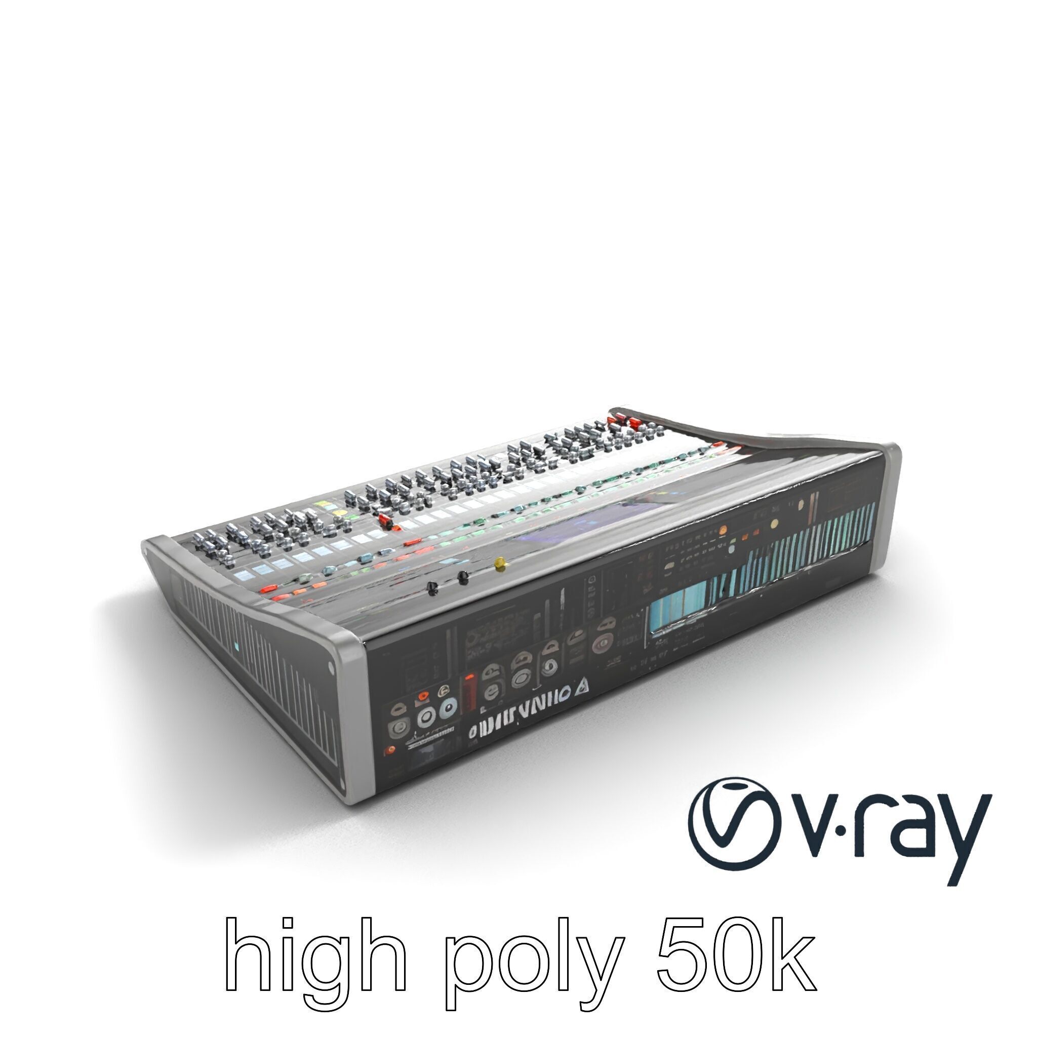 Professional Sound Console Audio Control model pack Low-poly 3D model_11