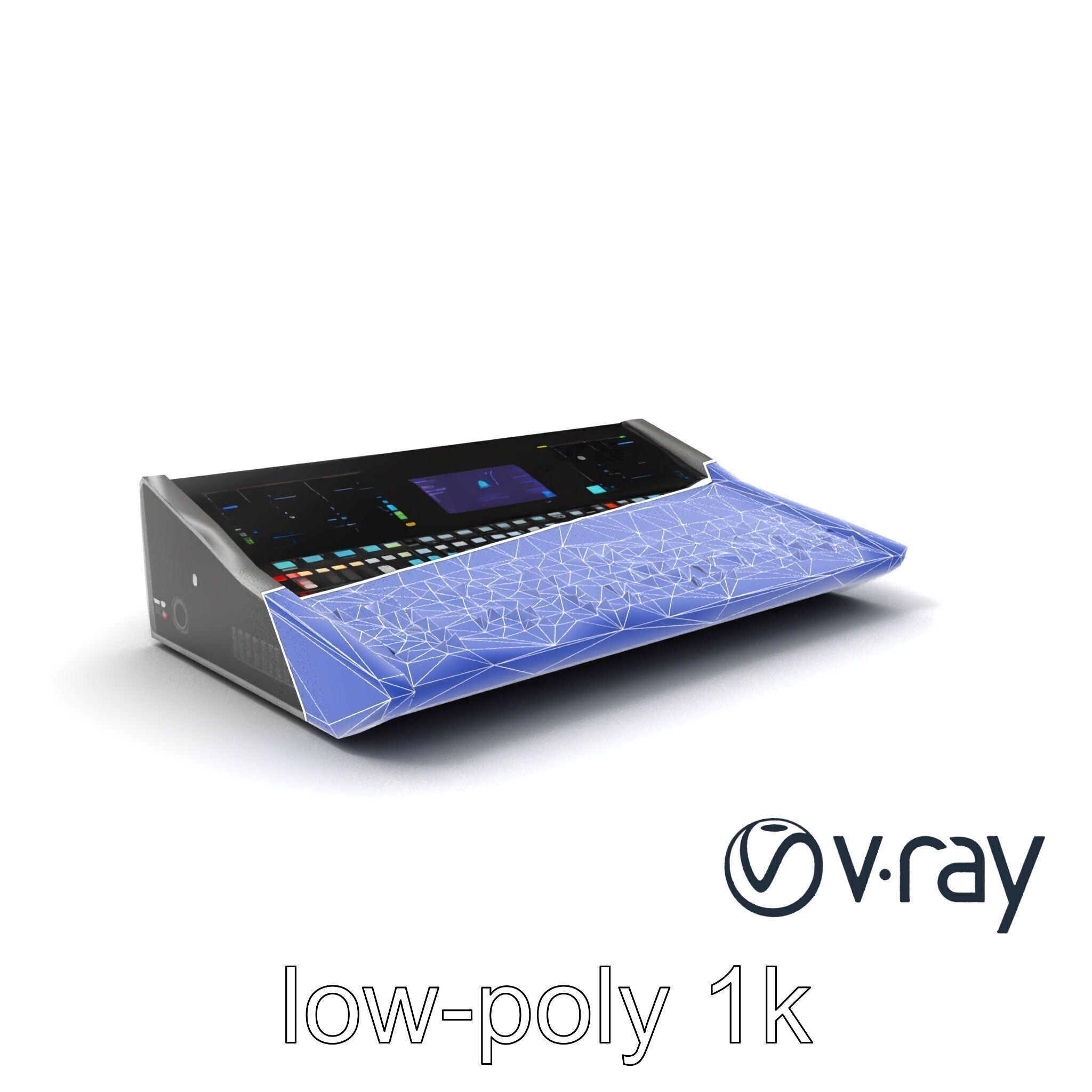 Professional Sound Console Audio Control model pack Low-poly 3D model_7