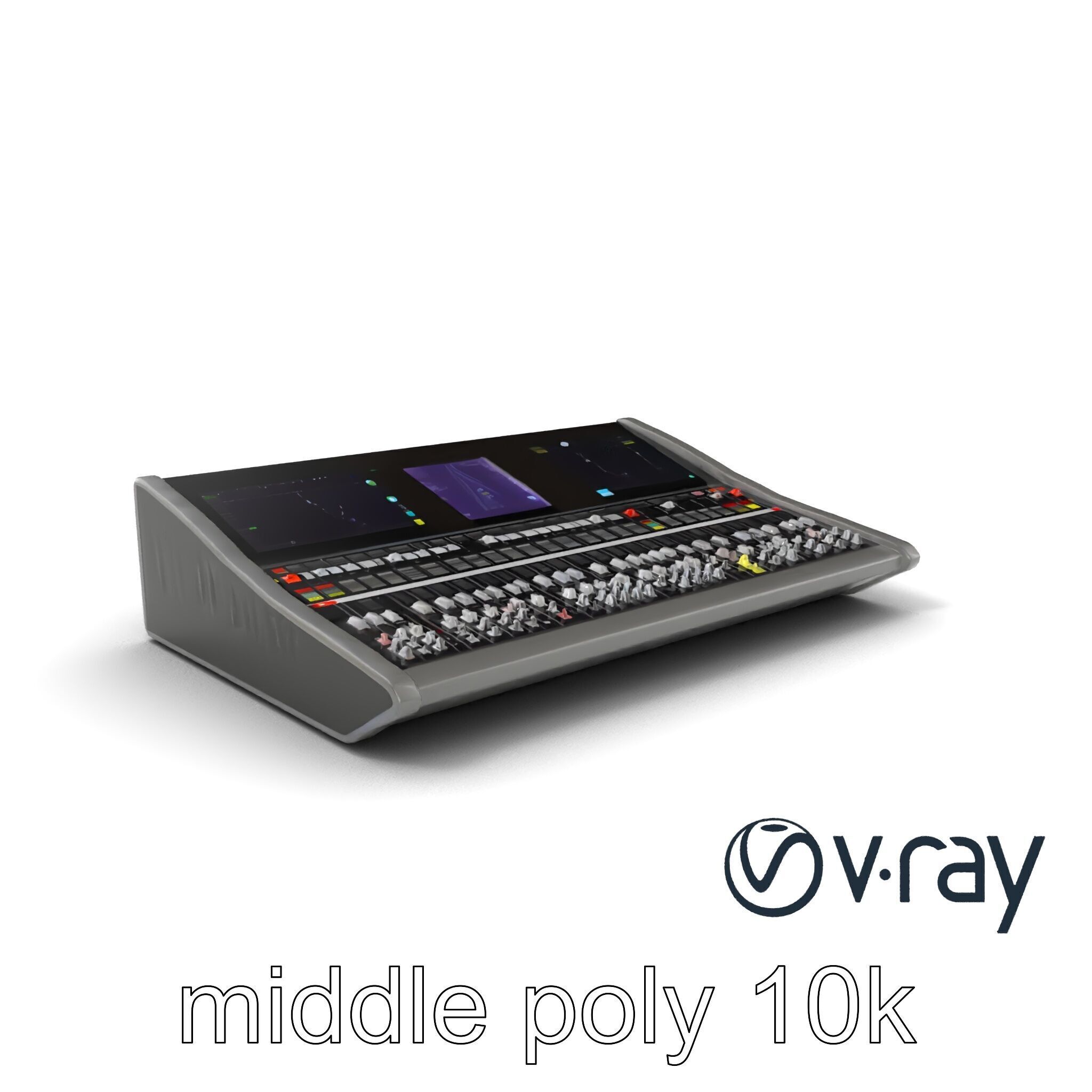 Professional Sound Console Audio Control model pack Low-poly 3D model_3