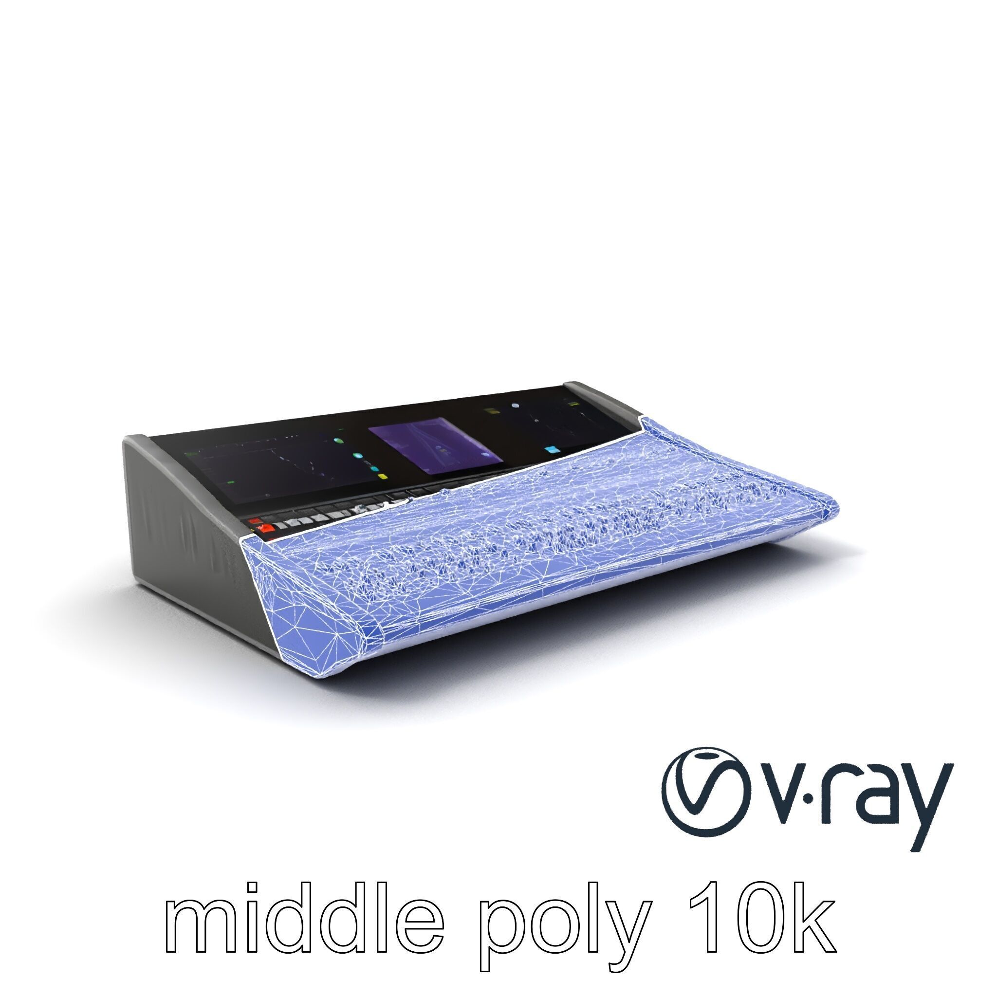 Professional Sound Console Audio Control model pack Low-poly 3D model_6