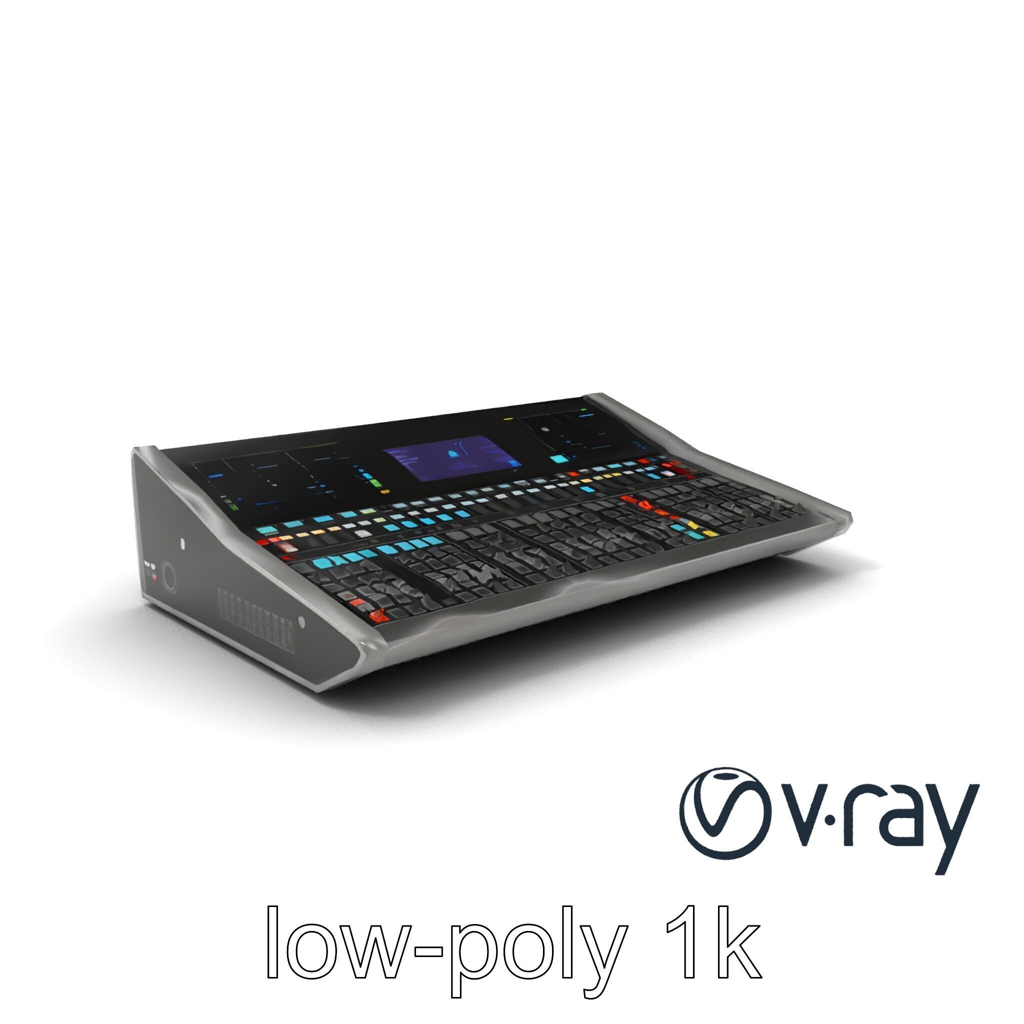 Professional Sound Console Audio Control model pack Low-poly 3D model_2