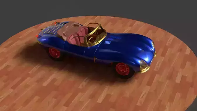 Chinese blue  vintage car  