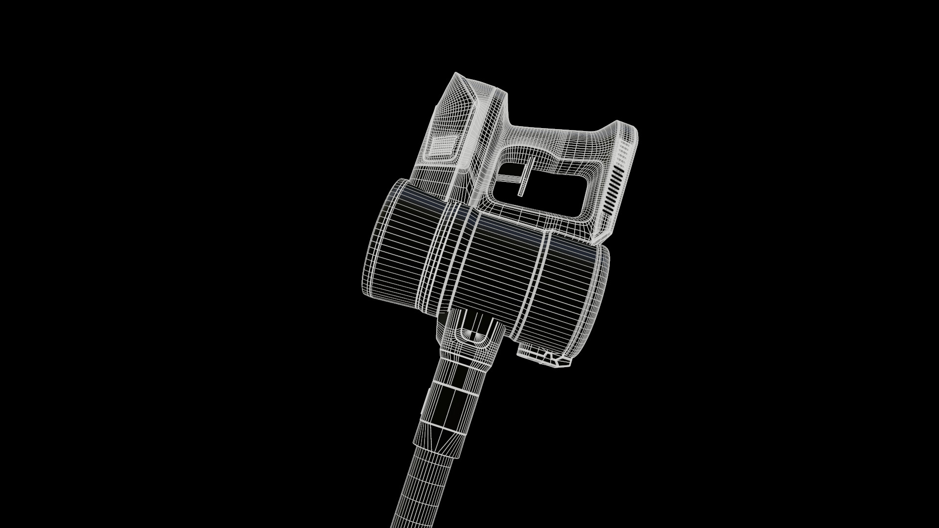 Kalado Steel vacuum cleaner Wireless Low-poly 3D model_15