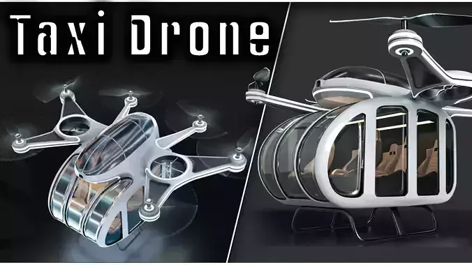 Taxi Drone 3D model