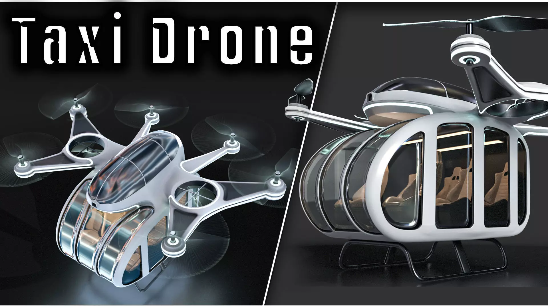 Taxi Drone 3D model_0