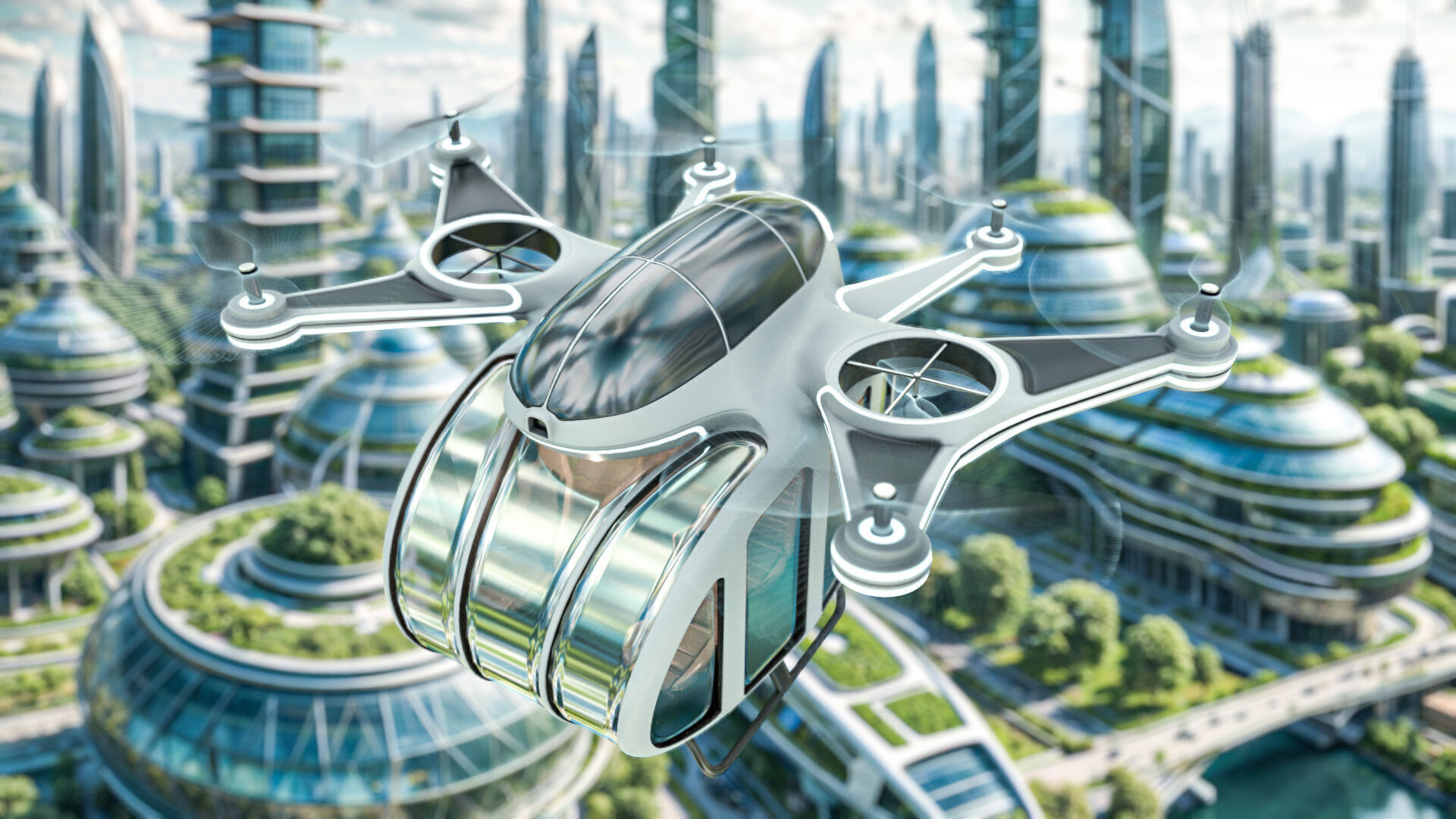 Taxi Drone 3D model_2