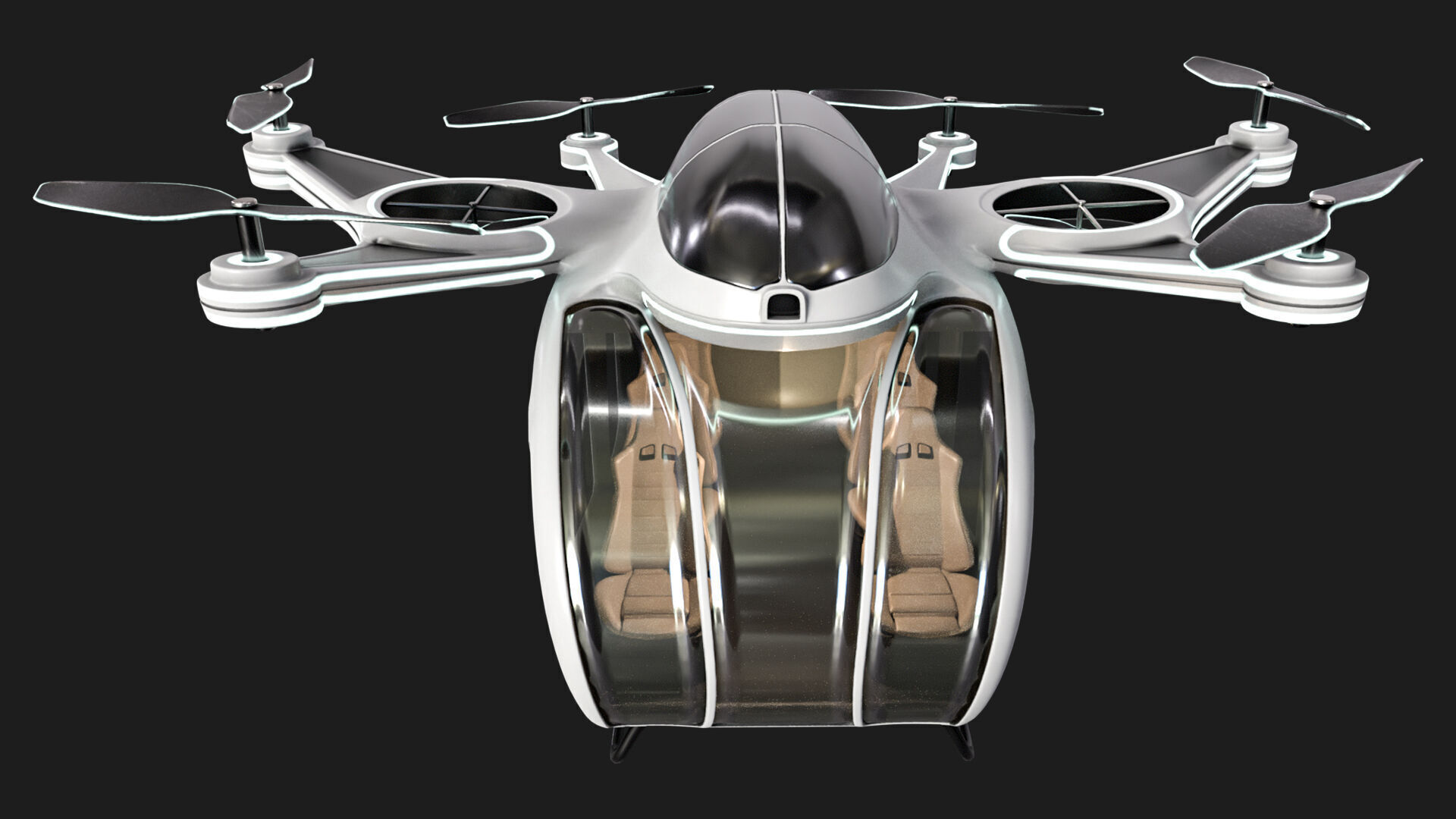 Taxi Drone 3D model_7