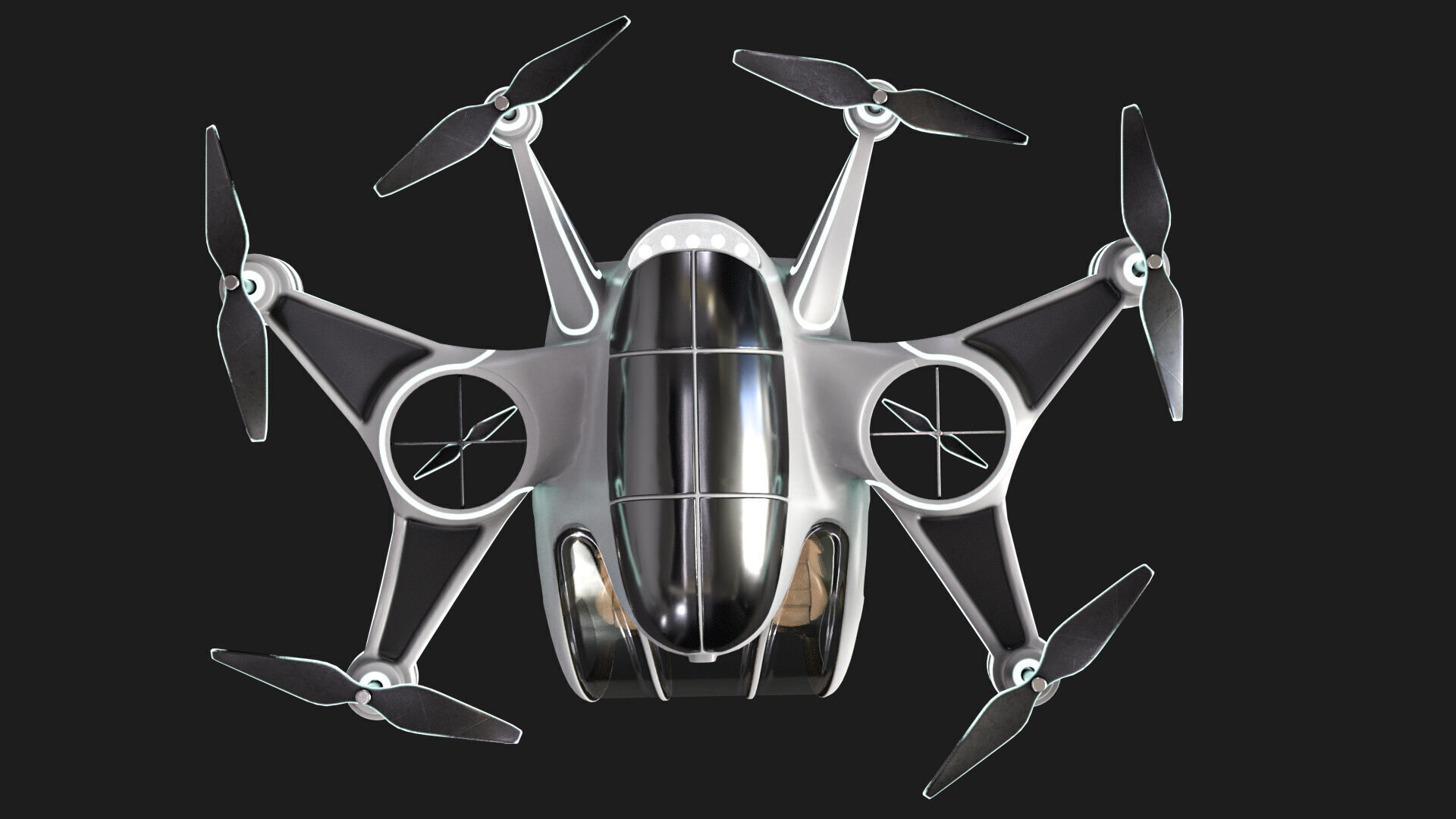 Taxi Drone 3D model_5