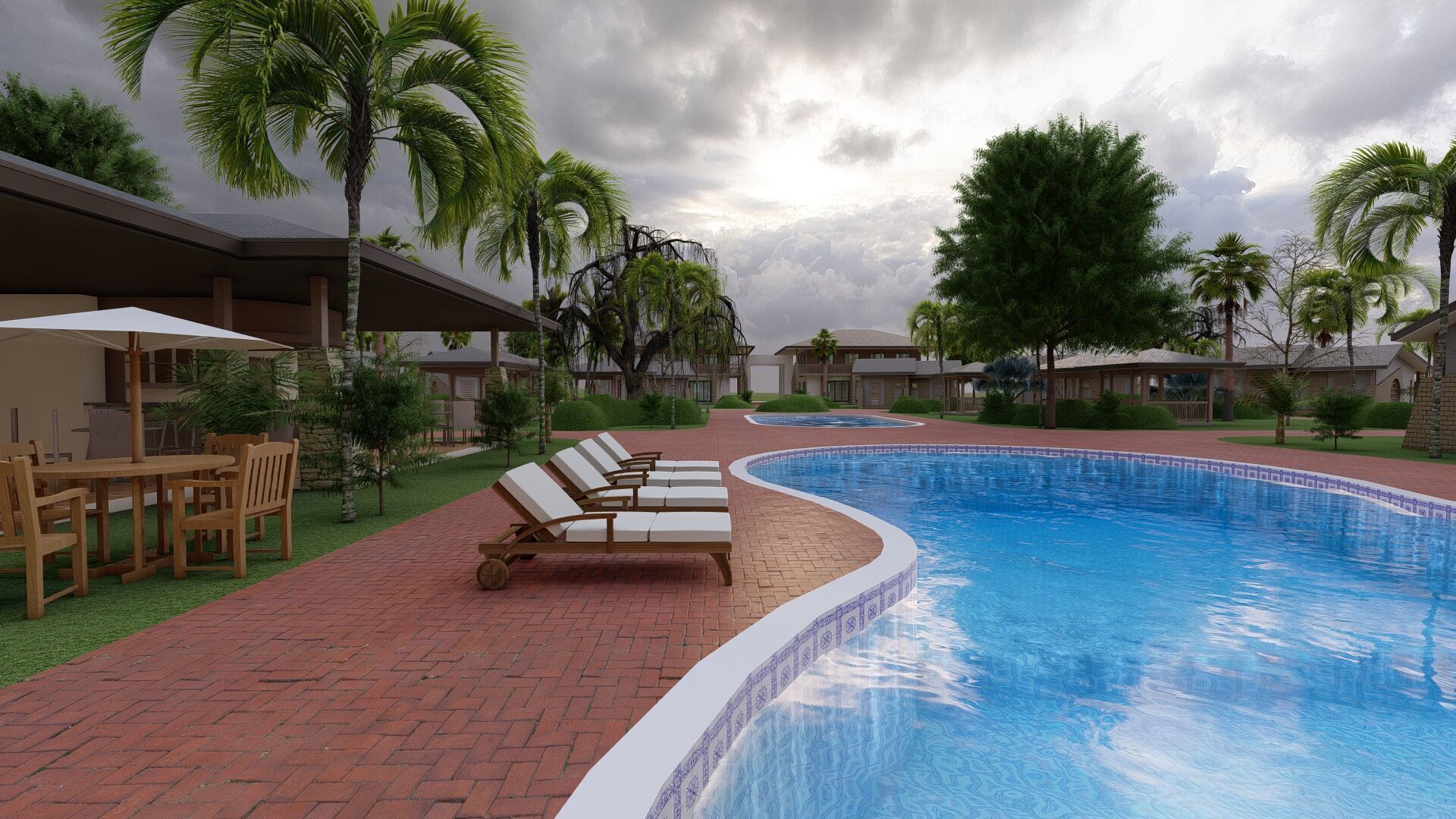 3D Tourism  Resort Space Model island beach interior Free low-poly 3D model_13