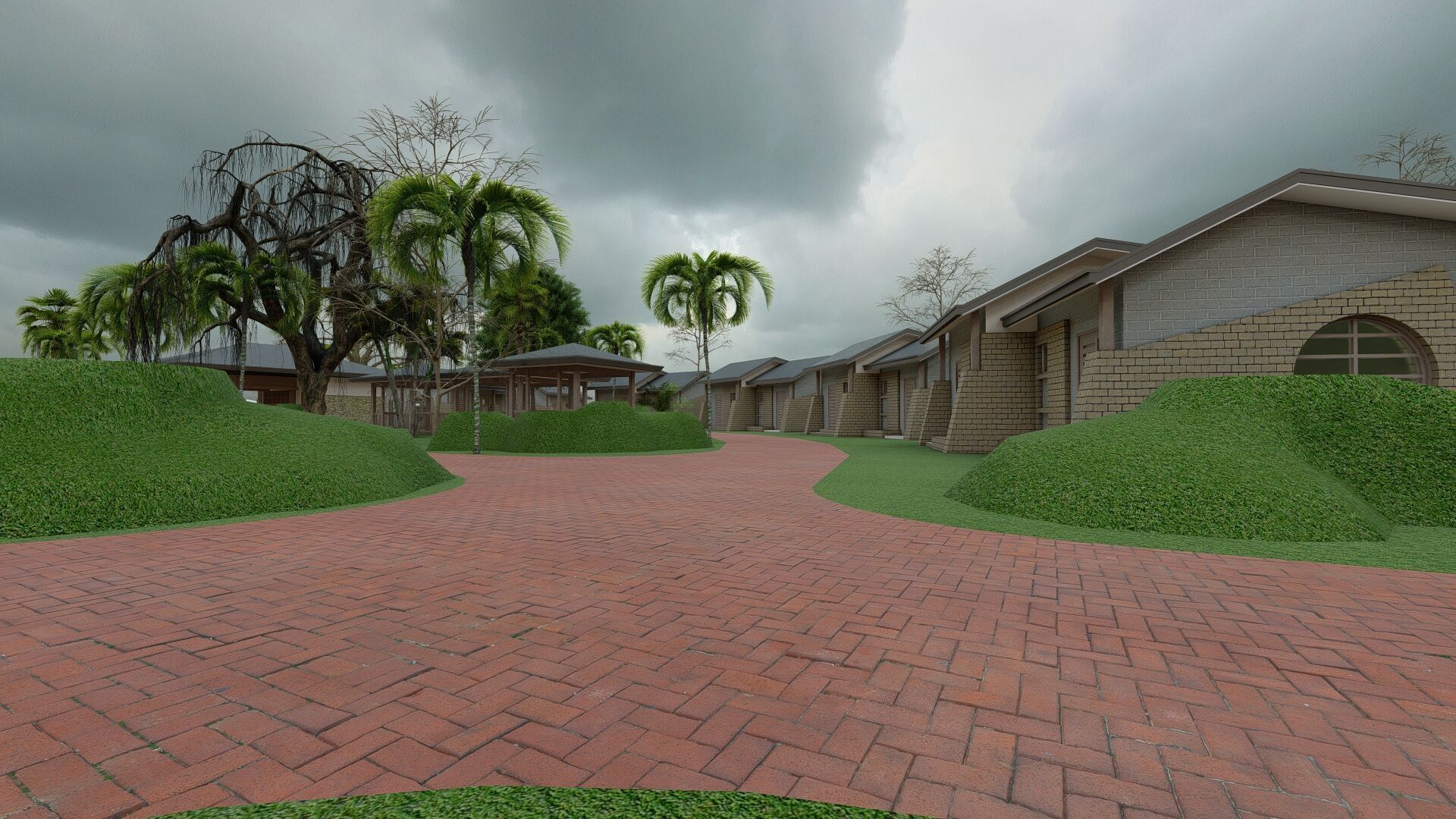 3D Tourism  Resort Space Model island beach interior Free low-poly 3D model_3