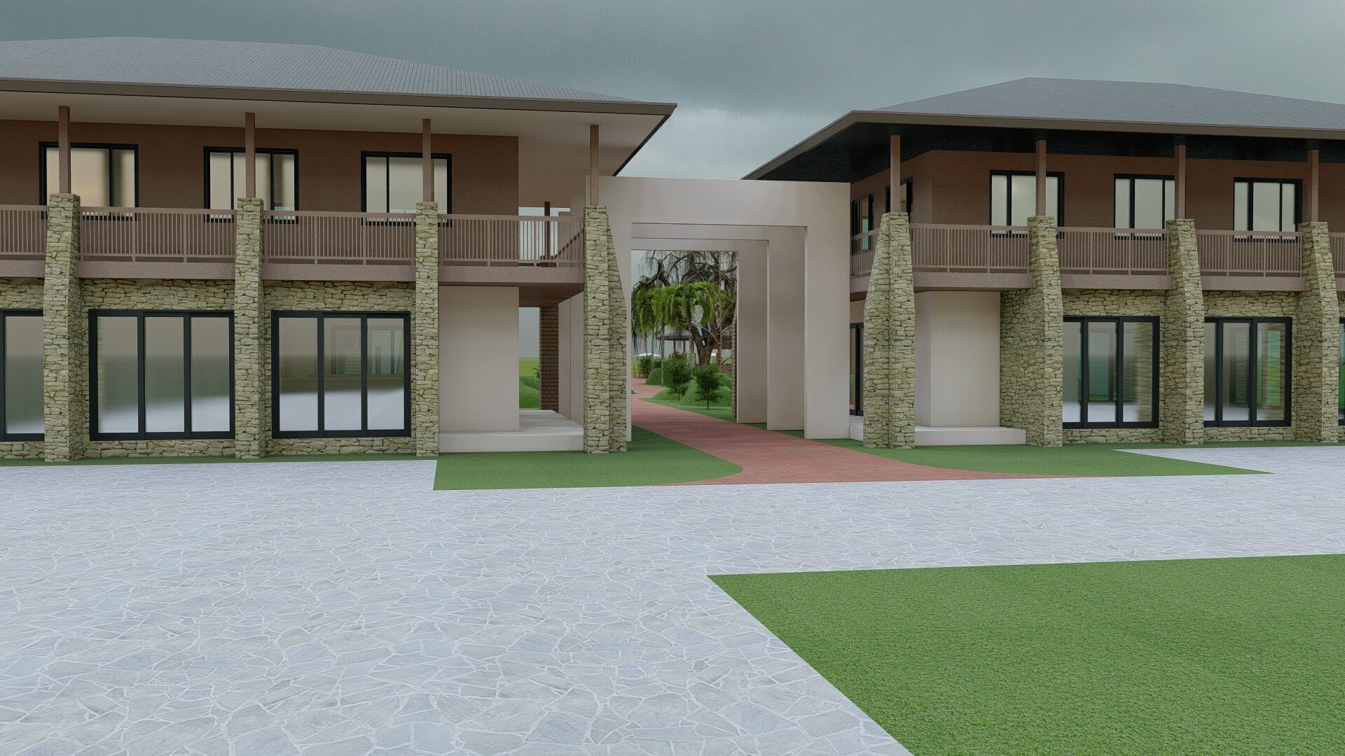 3D Tourism  Resort Space Model island beach interior Free low-poly 3D model_5