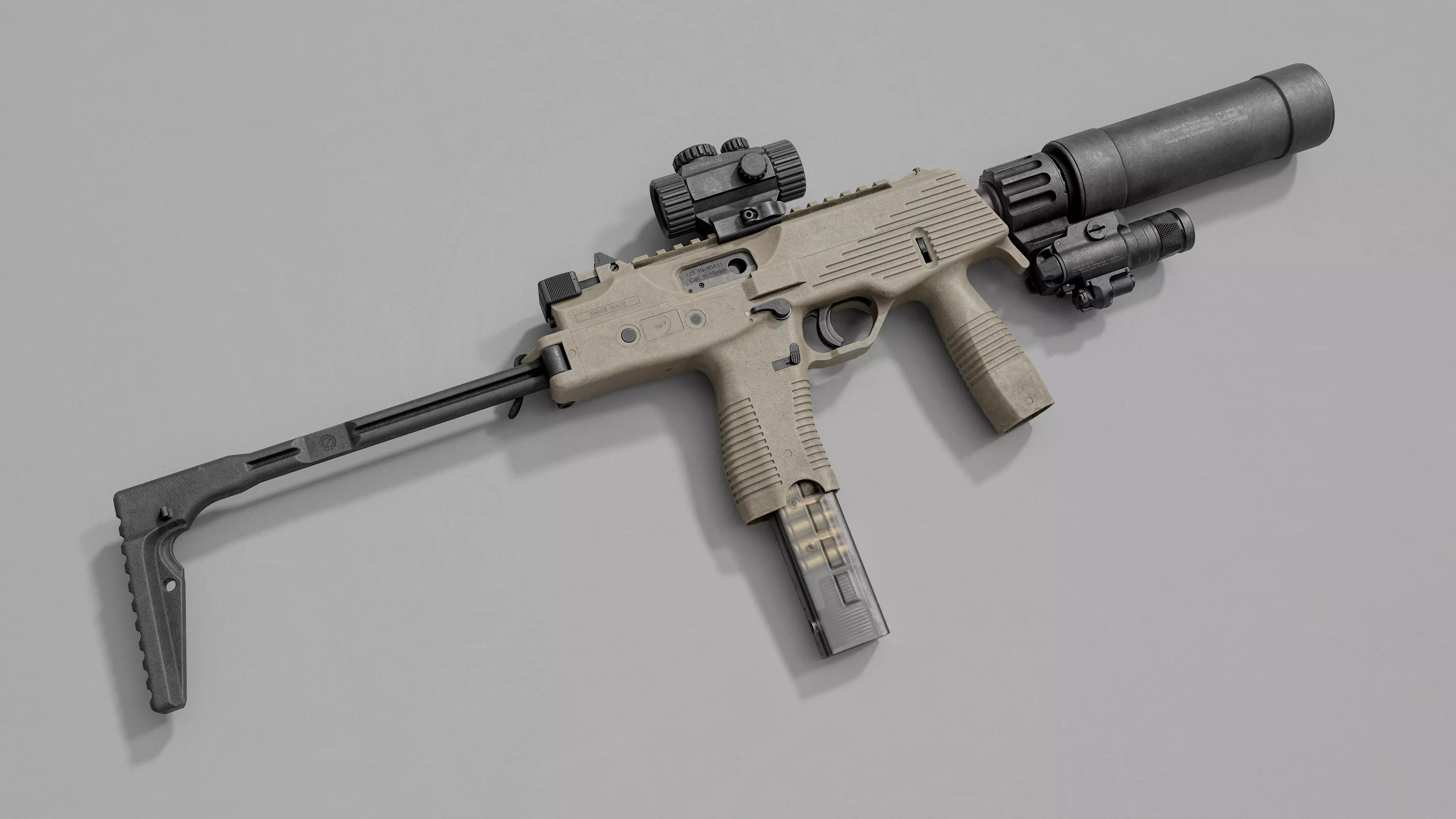 BT MP9 TP9 Low-poly 3D model