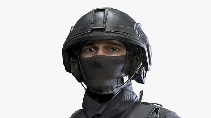 Modern US Soldier Low-poly 3D model