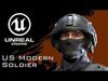 Modern US Soldier Low-poly 3D model_1