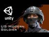 Modern US Soldier Low-poly 3D model_2