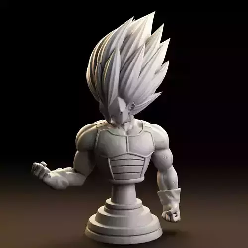 VEGETA SSJ3 BUST 3D print model