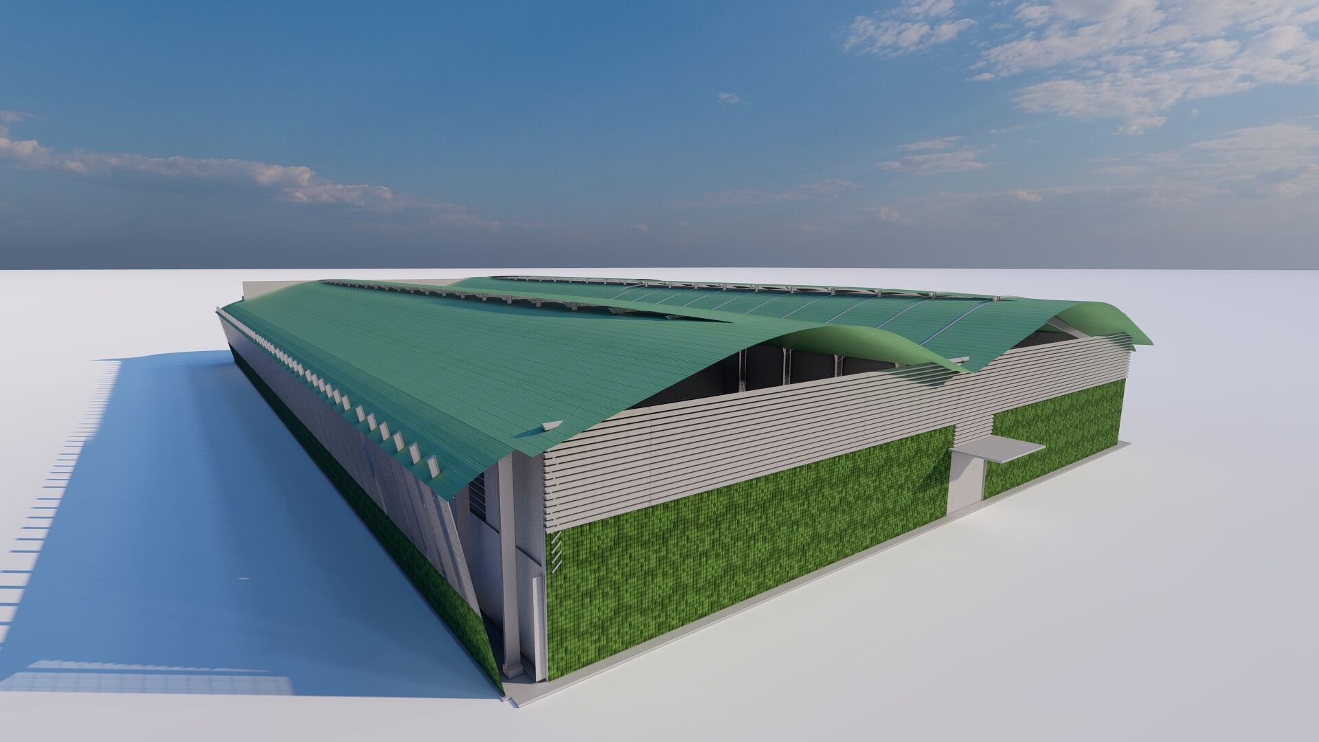 Warehouse-Warehouse Building  3D model_3