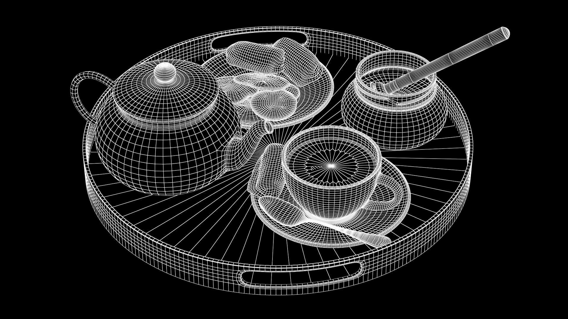 Tea And Honey 3D model_8