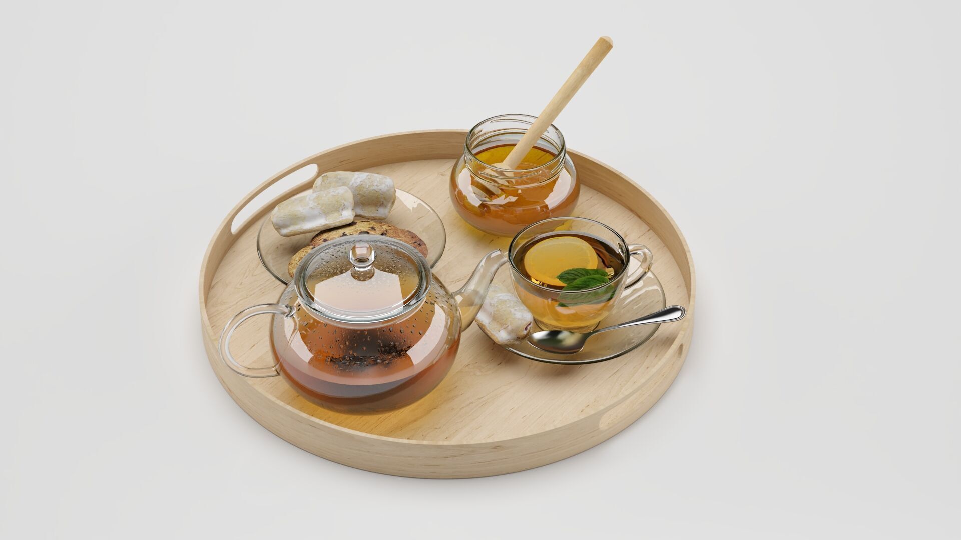 Tea And Honey 3D model_1
