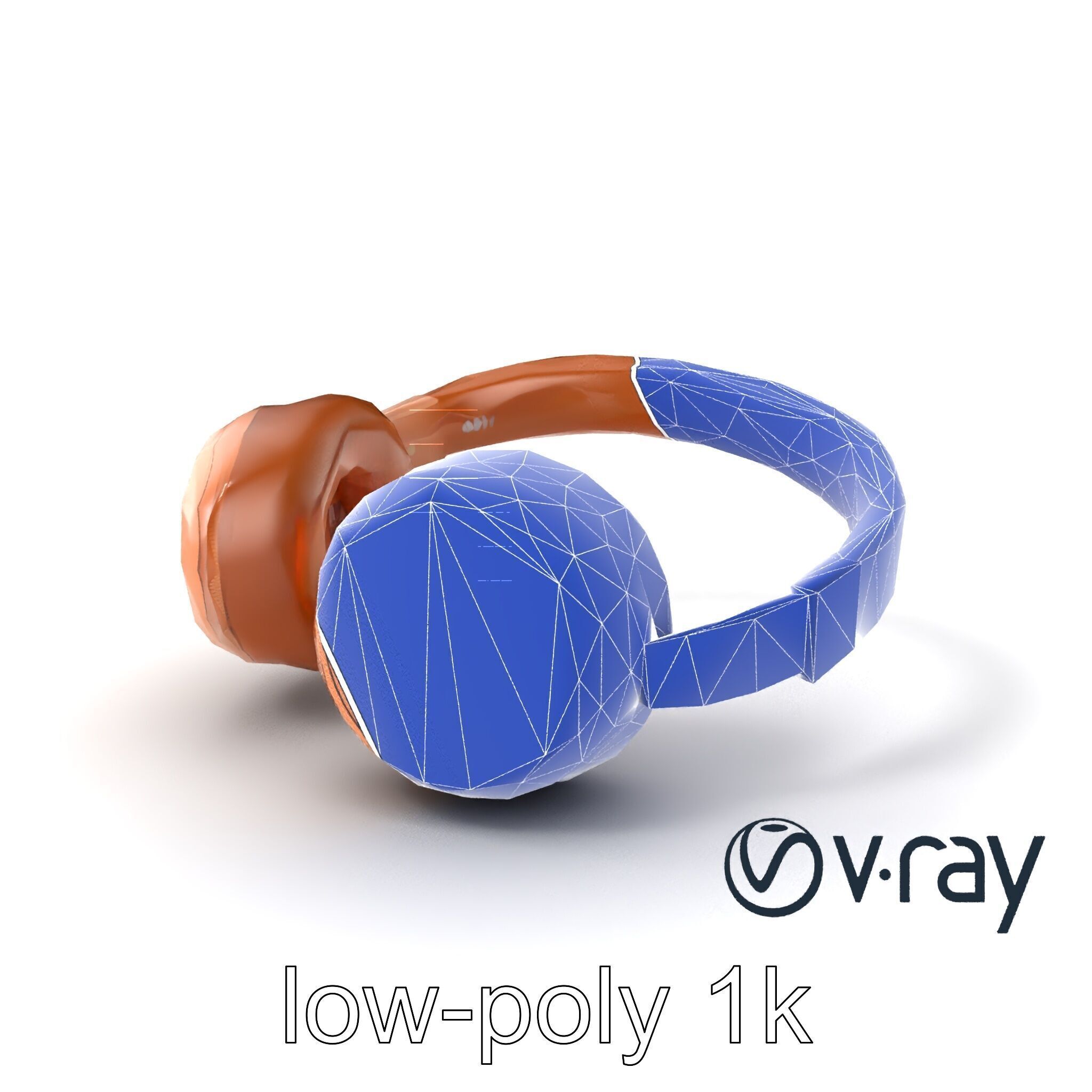 Contemporary Foldable Headphones model pack Low-poly 3D model_14