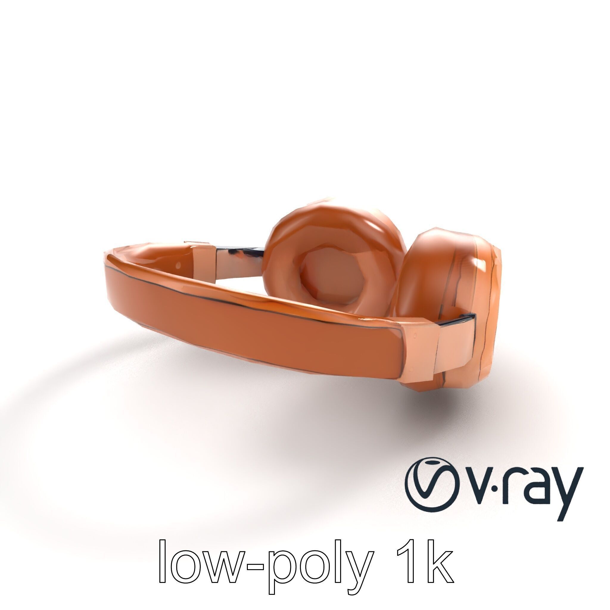 Contemporary Foldable Headphones model pack Low-poly 3D model_7