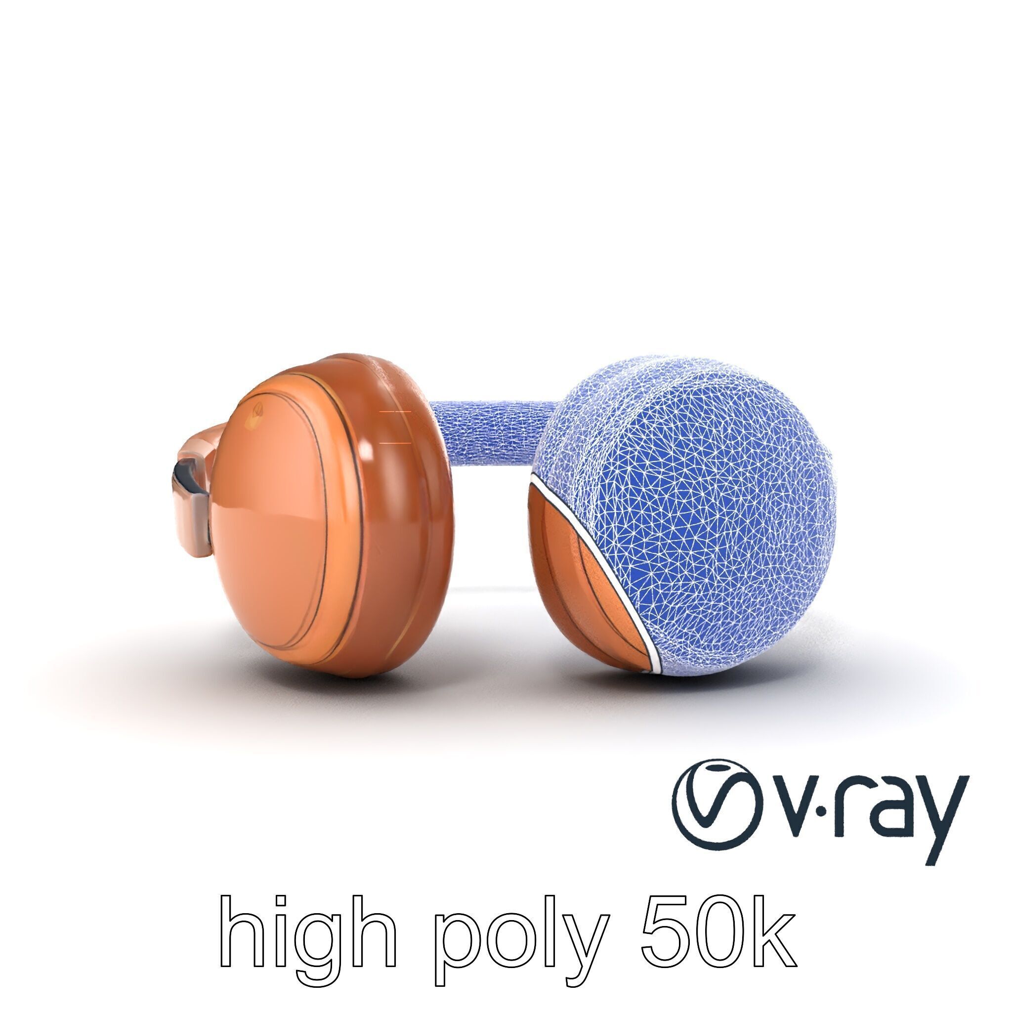 Contemporary Foldable Headphones model pack Low-poly 3D model_18