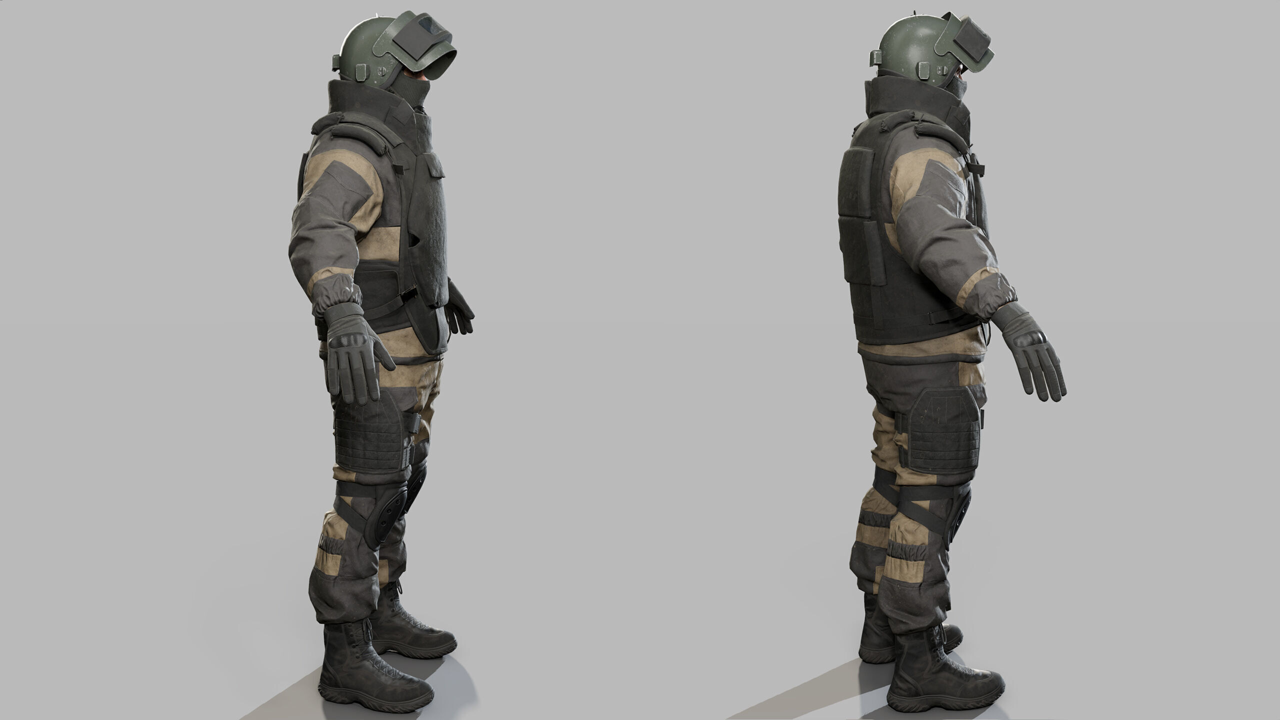 Modern Russian Soldier Low-poly 3D model_25
