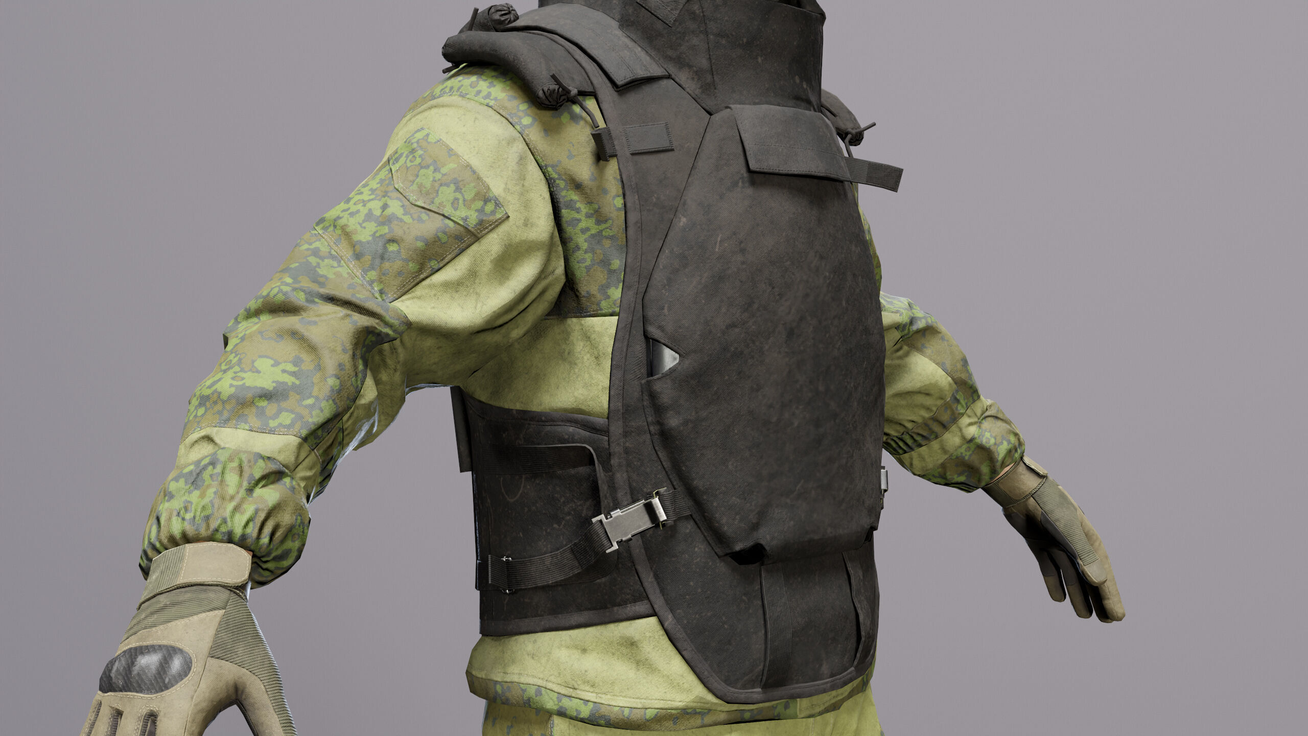 Modern Russian Soldier Low-poly 3D model_15