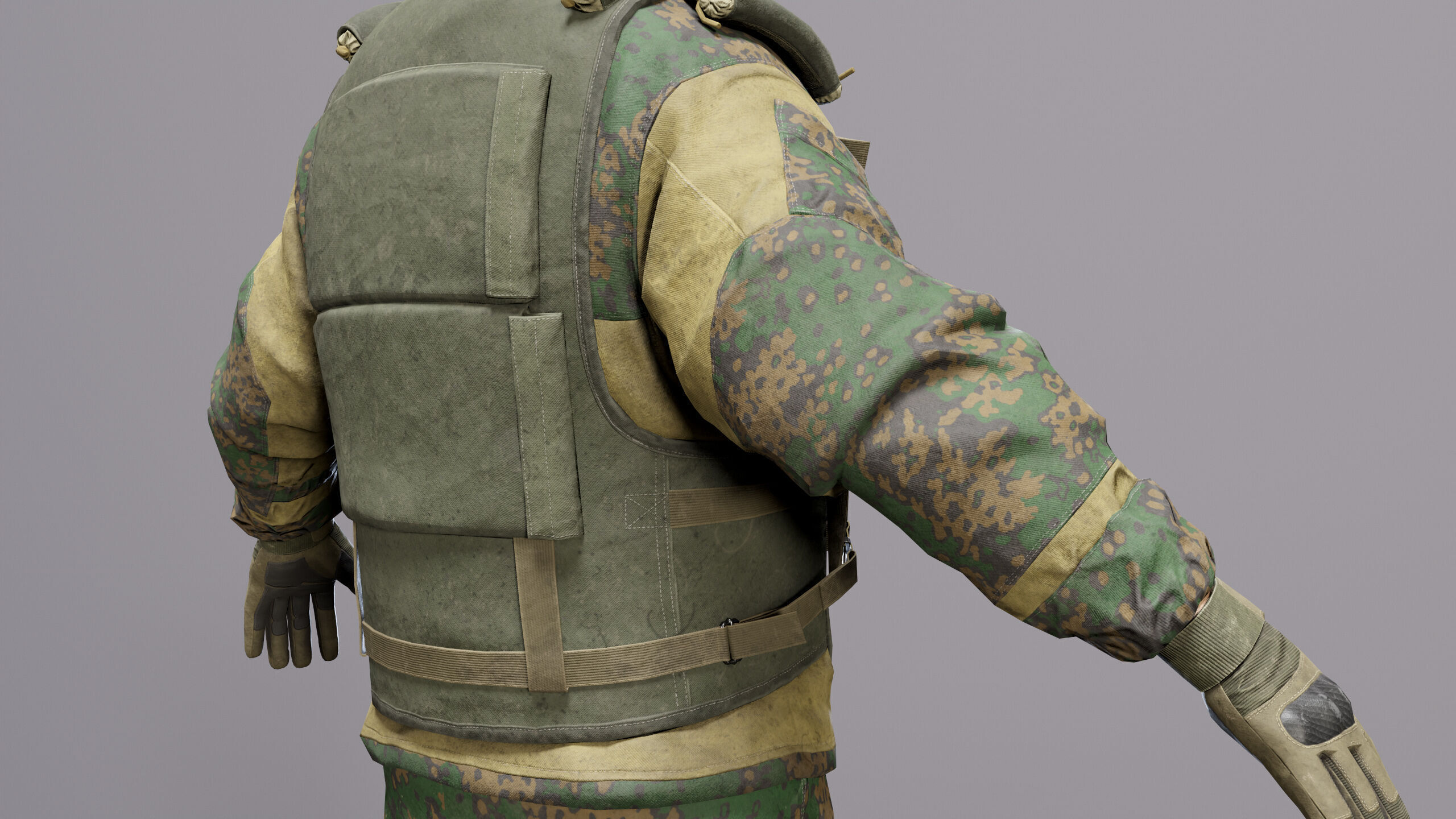 Modern Russian Soldier Low-poly 3D model_16