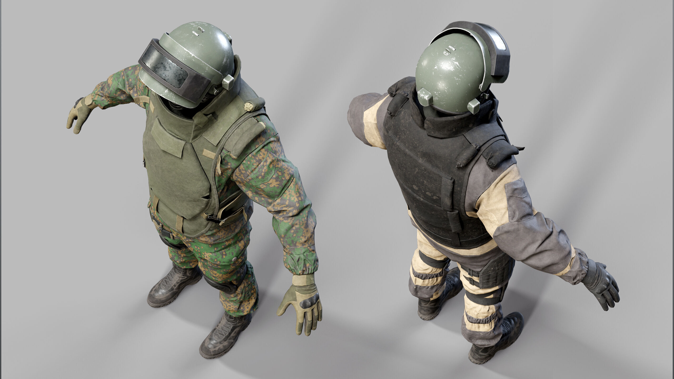 Modern Russian Soldier Low-poly 3D model_24