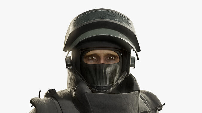 Modern Russian Soldier Low-poly 3D model