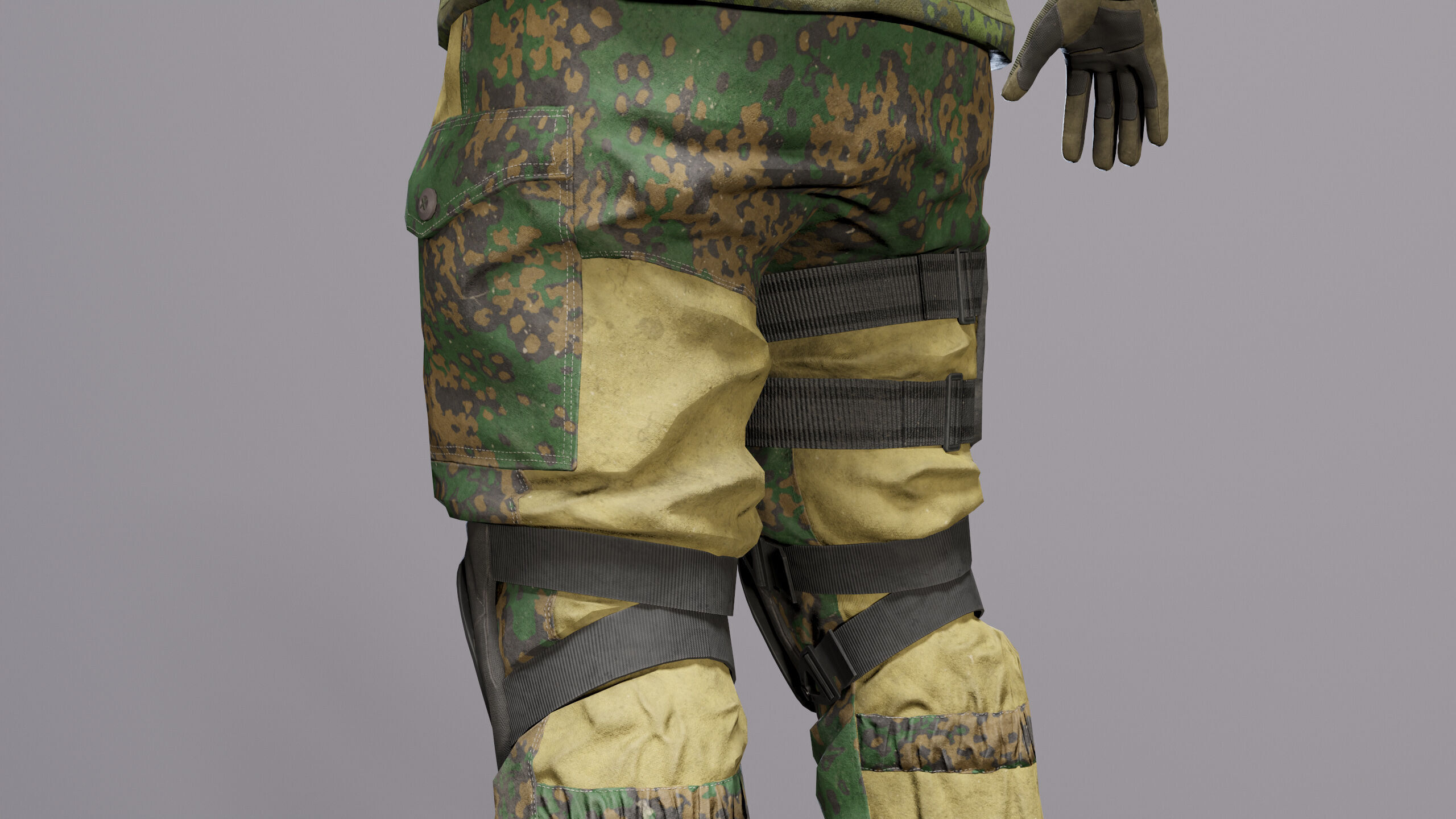 Modern Russian Soldier Low-poly 3D model_21