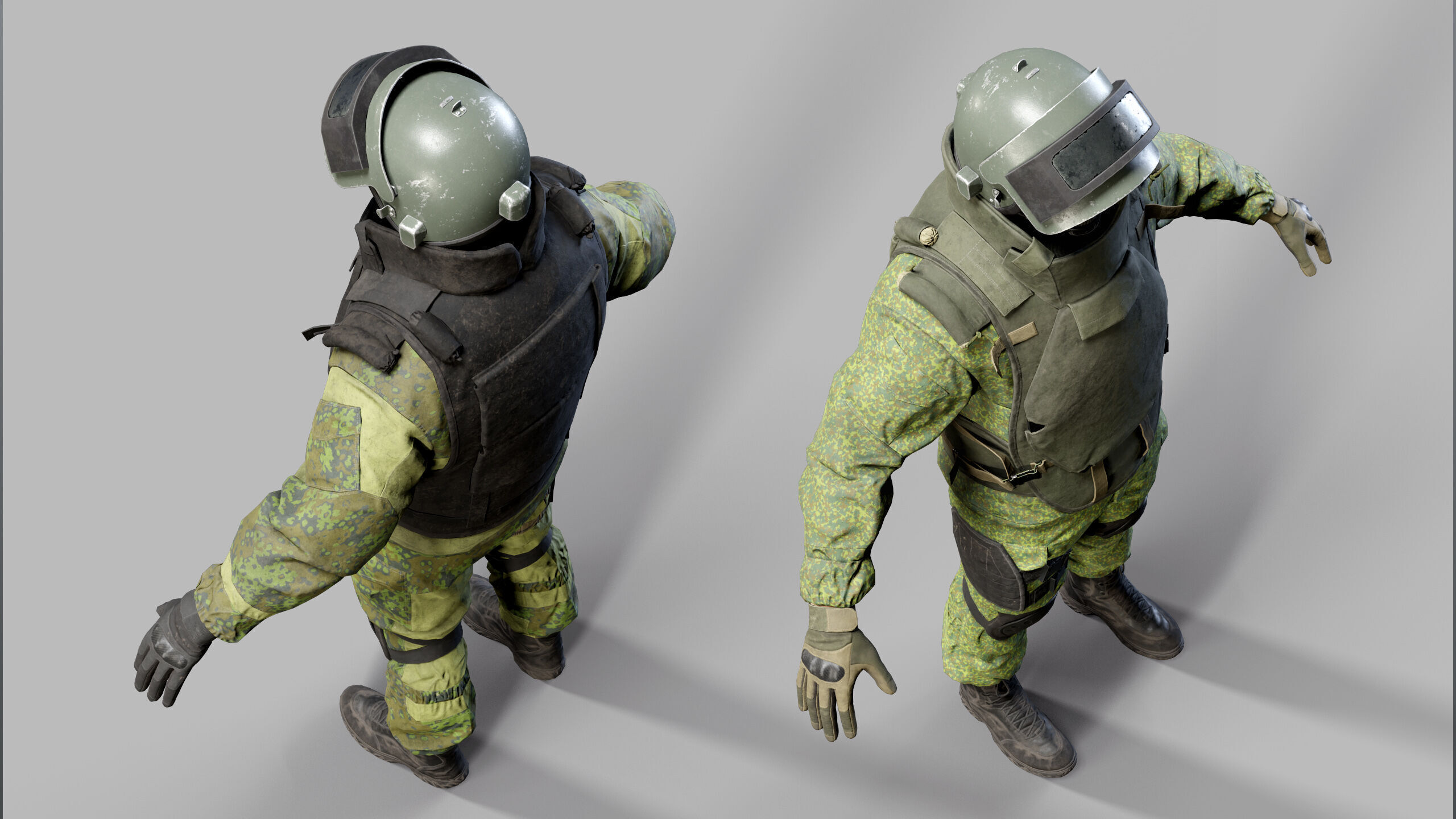 Modern Russian Soldier Low-poly 3D model_26