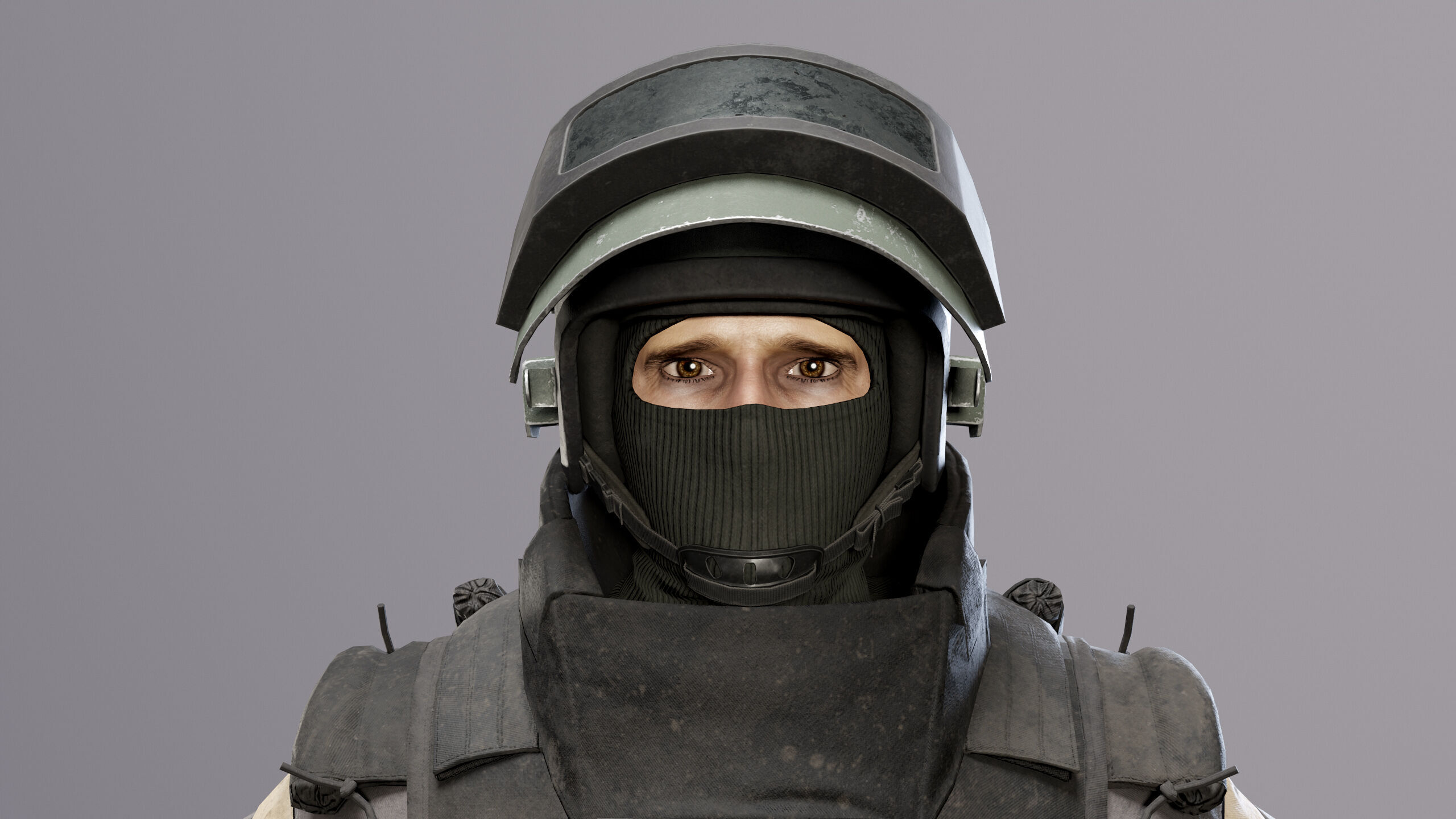 Modern Russian Soldier Low-poly 3D model_5