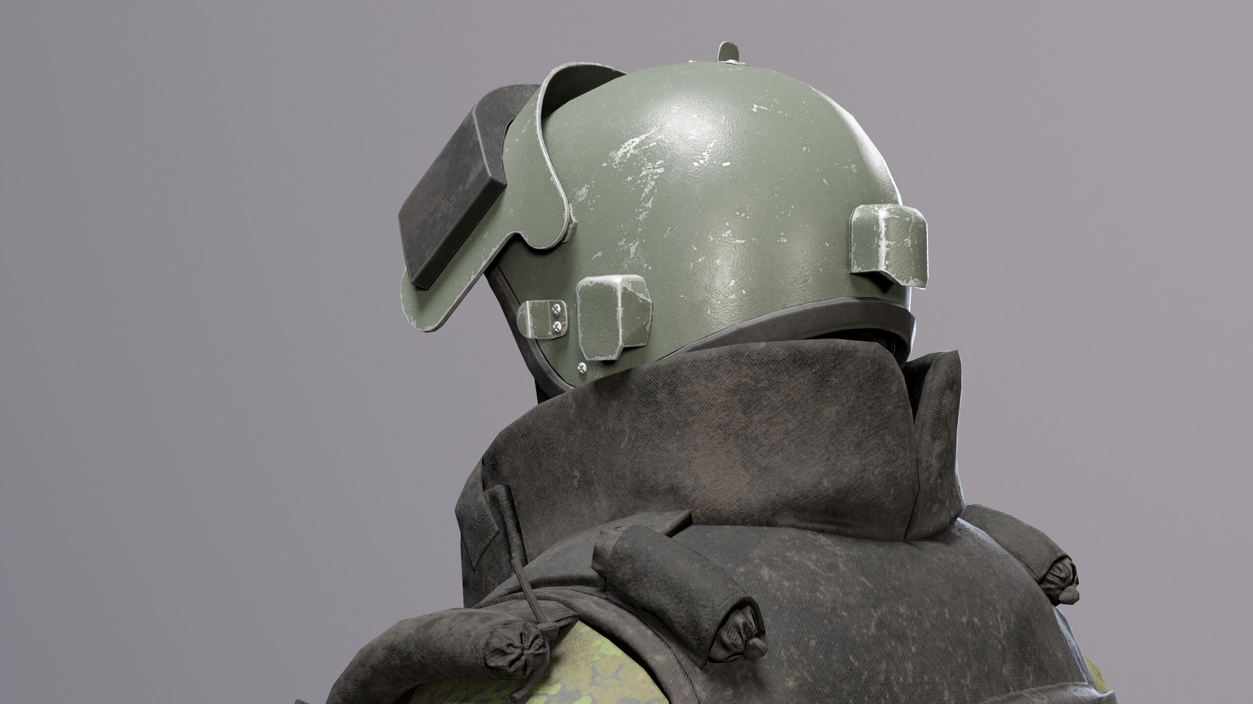 Modern Russian Soldier Low-poly 3D model_9