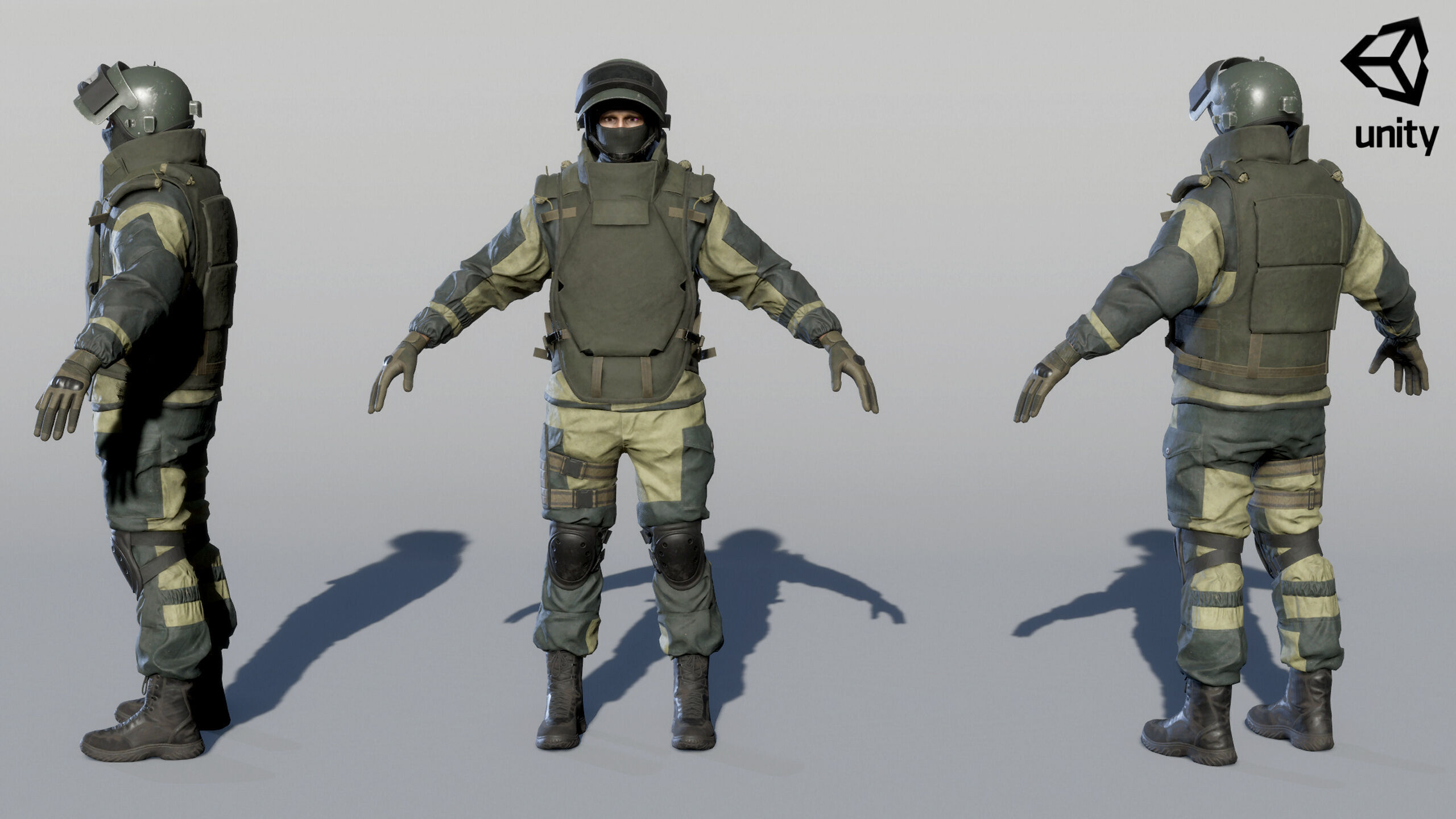 Modern Russian Soldier Low-poly 3D model_43