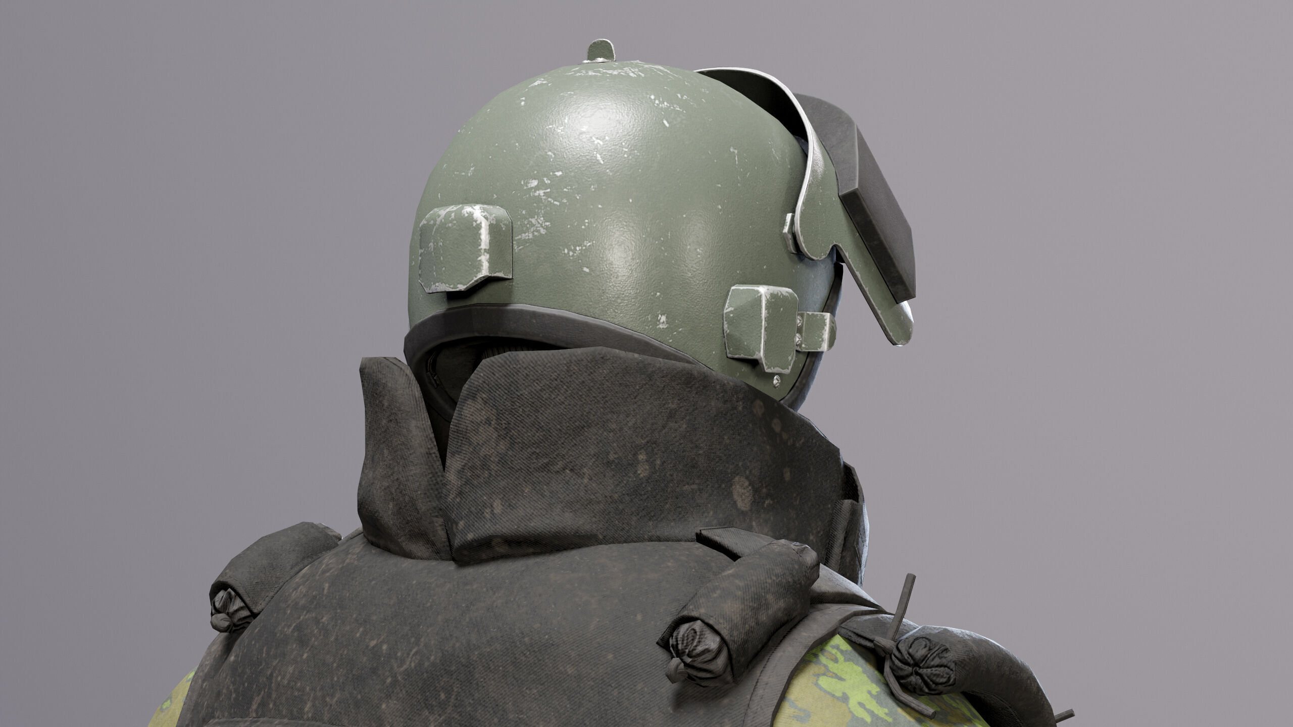 Modern Russian Soldier Low-poly 3D model_8