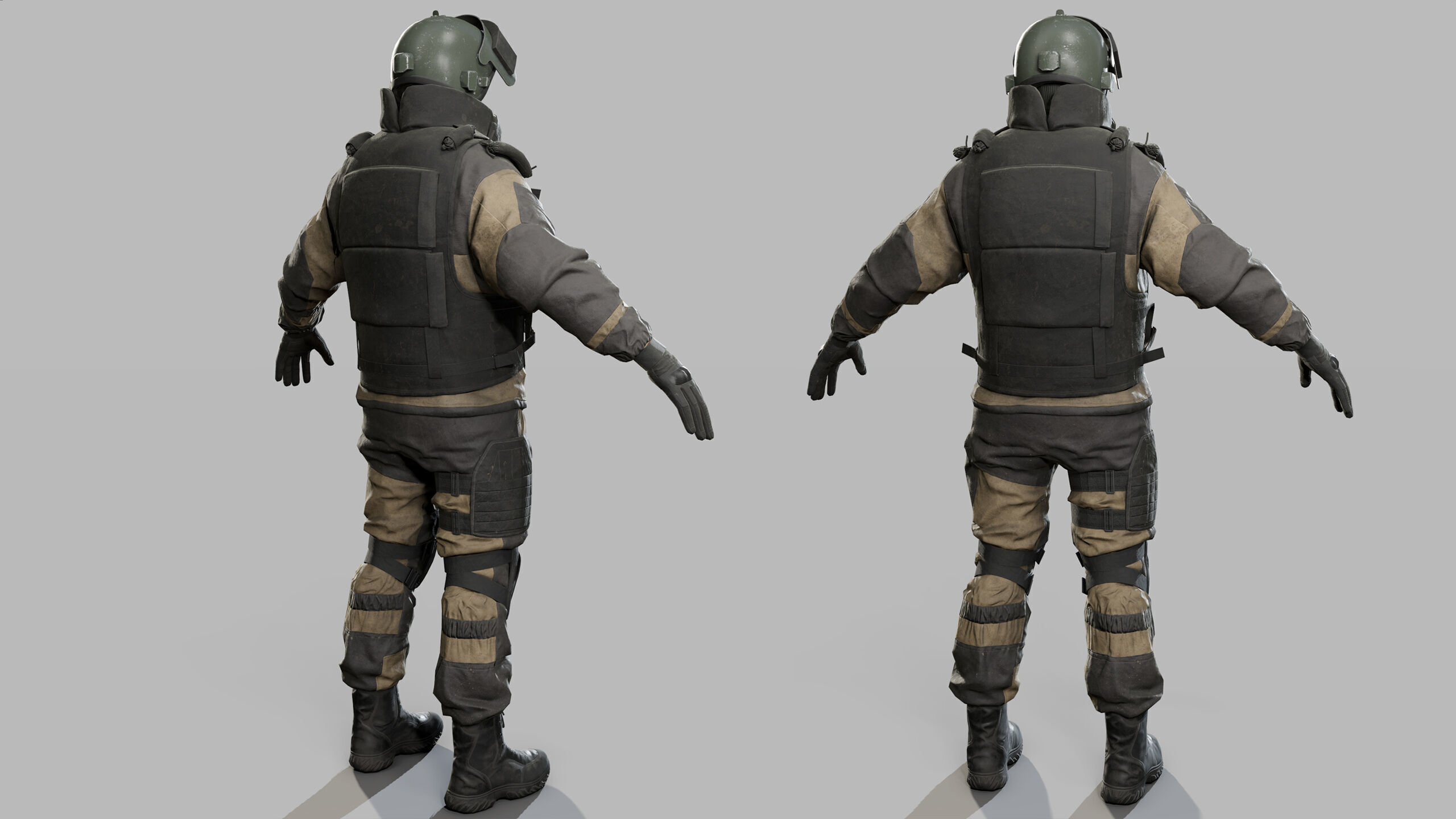 Modern Russian Soldier Low-poly 3D model_27