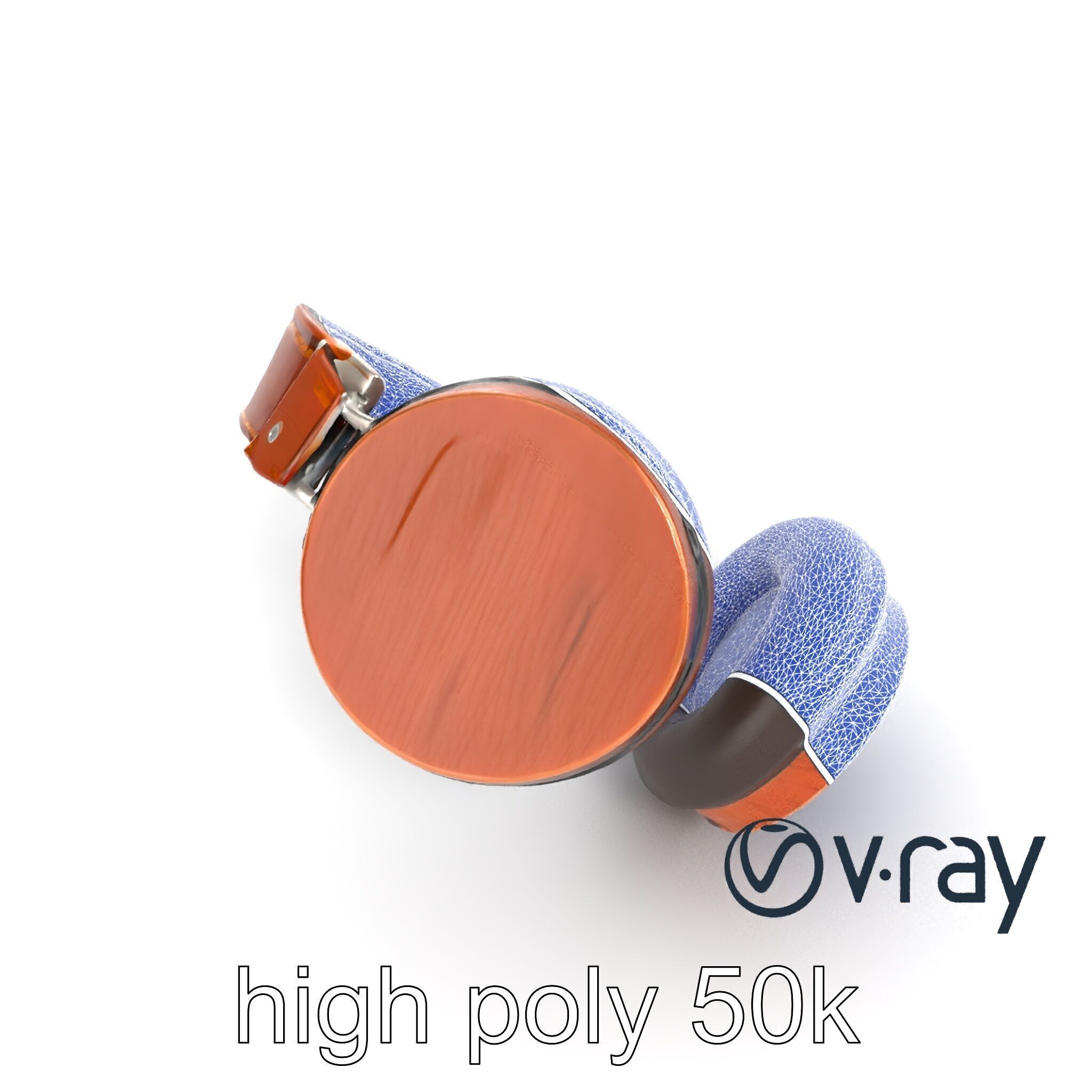 Artisan Crafted Wooden Headphones model pack Low-poly 3D model_13