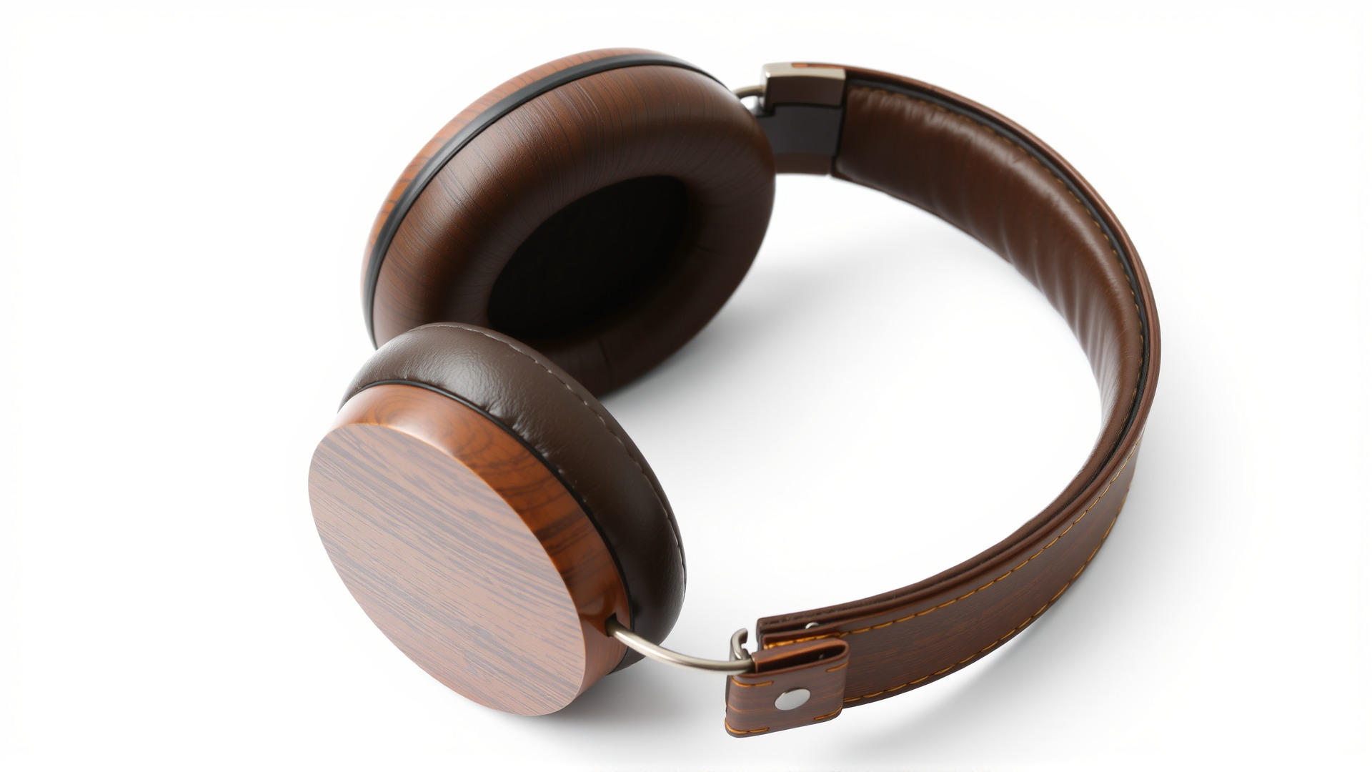 Artisan Crafted Wooden Headphones model pack Low-poly 3D model_4