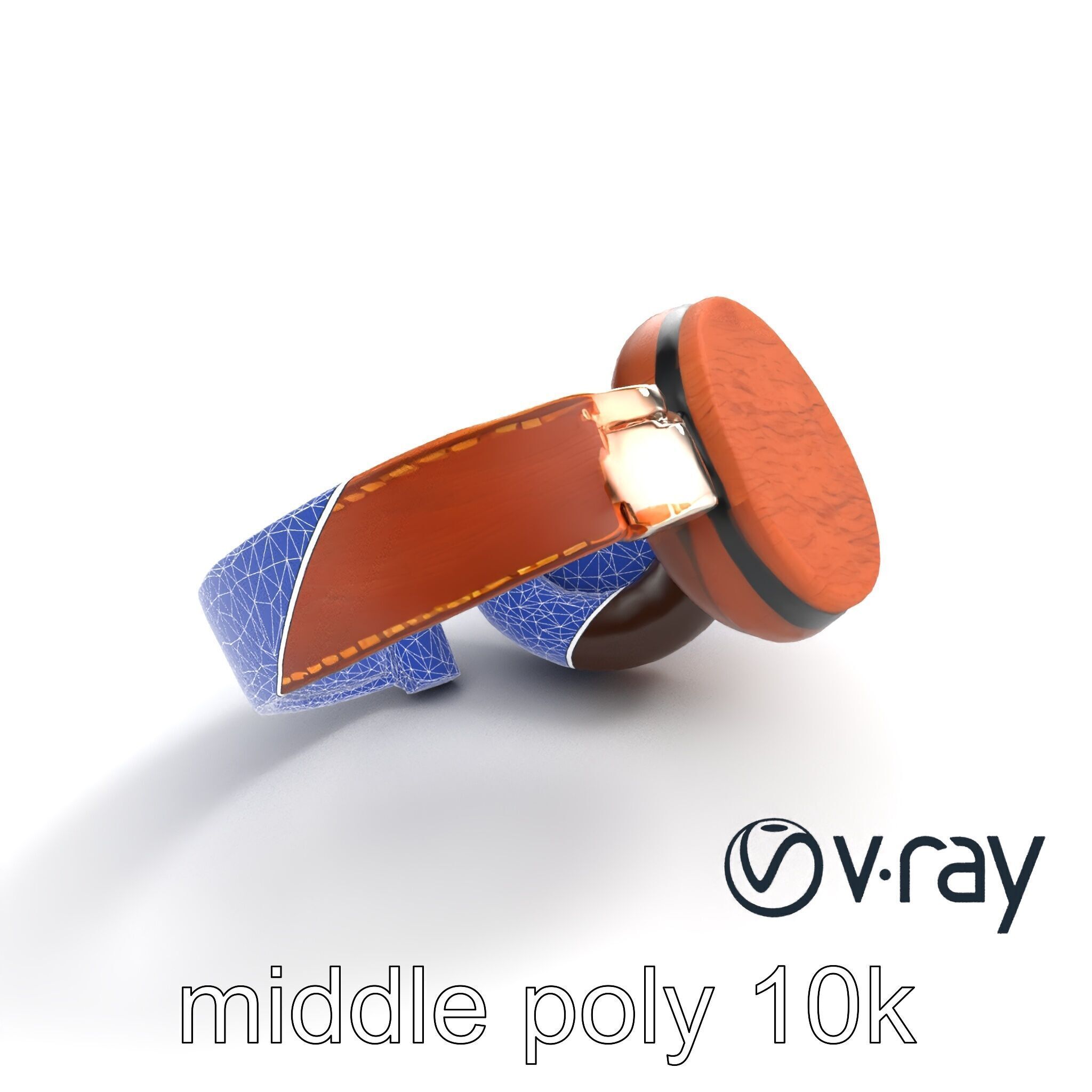 Artisan Crafted Wooden Headphones model pack Low-poly 3D model_14