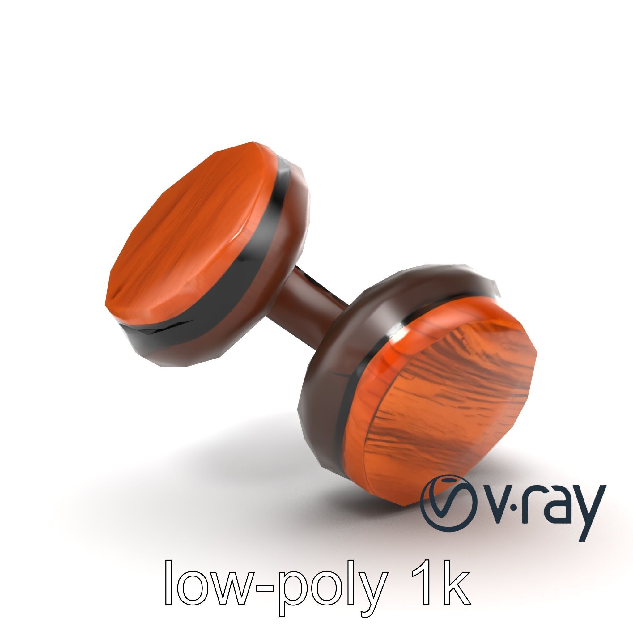 Artisan Crafted Wooden Headphones model pack Low-poly 3D model_12
