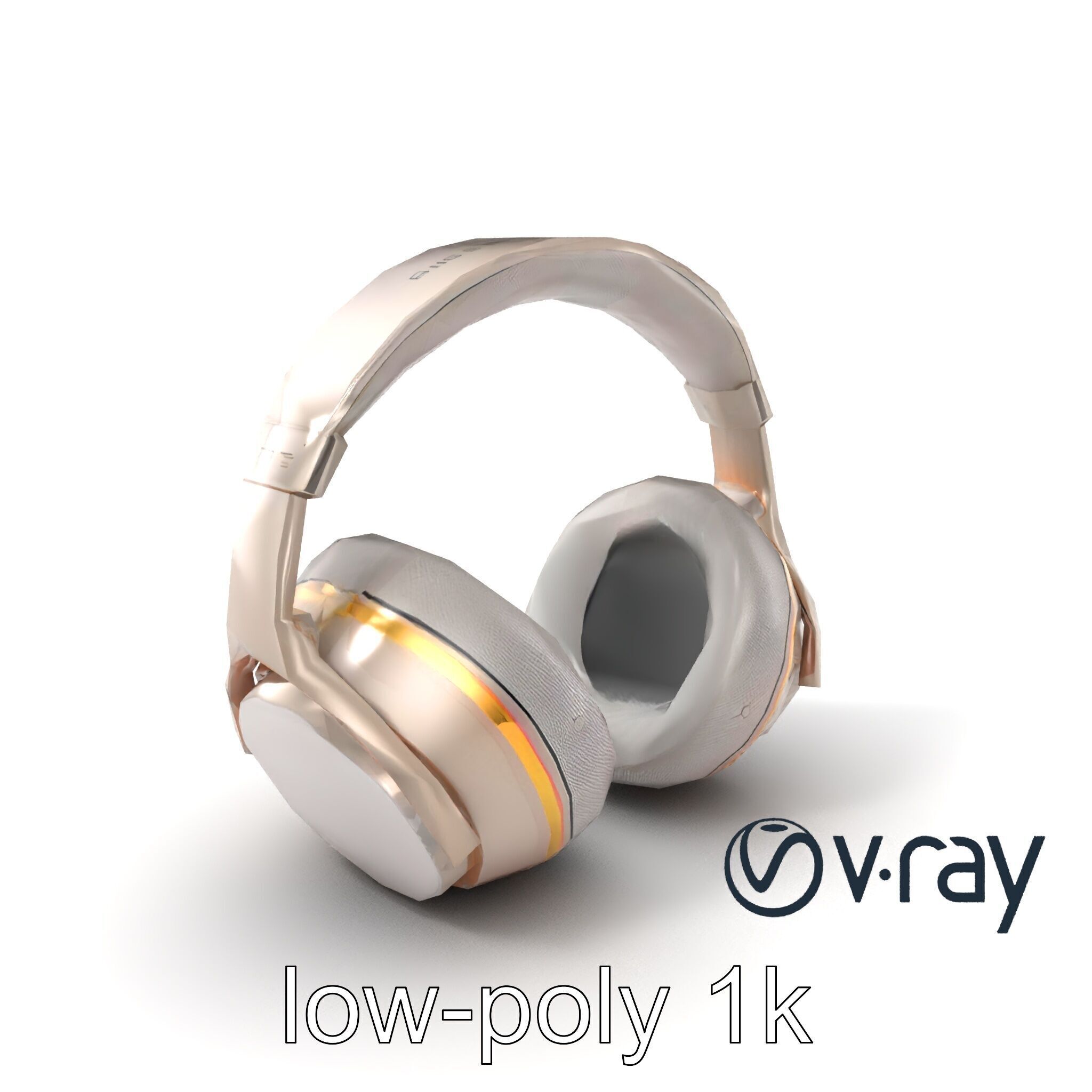 Futuristic Wireless Headphones with LED Accents model pack Low-poly 3D model_2