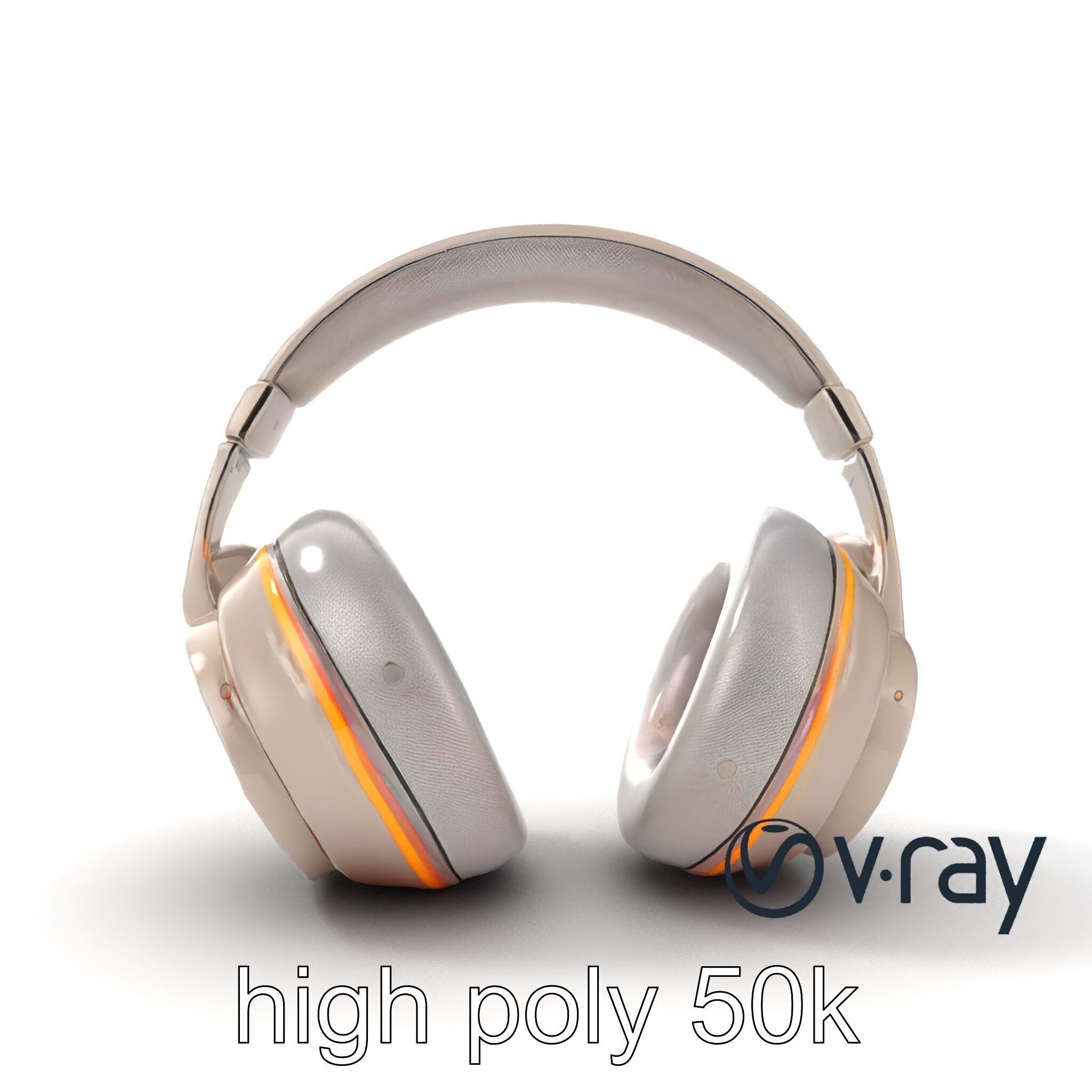 Futuristic Wireless Headphones with LED Accents model pack Low-poly 3D model_24