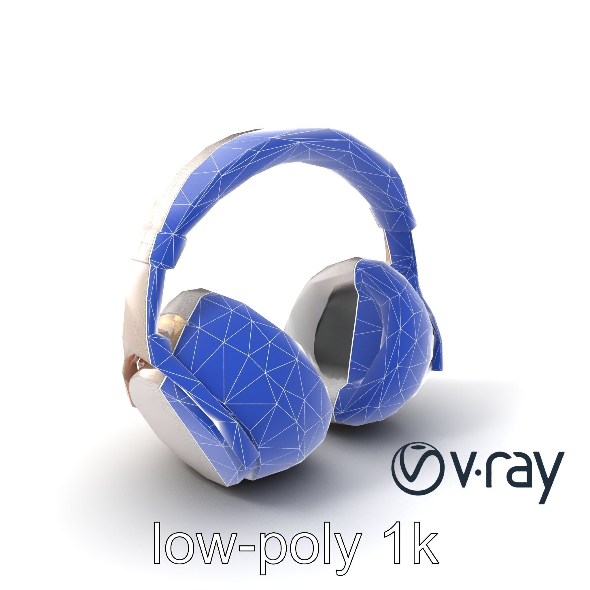 Futuristic Wireless Headphones with LED Accents model pack Low-poly 3D model_7