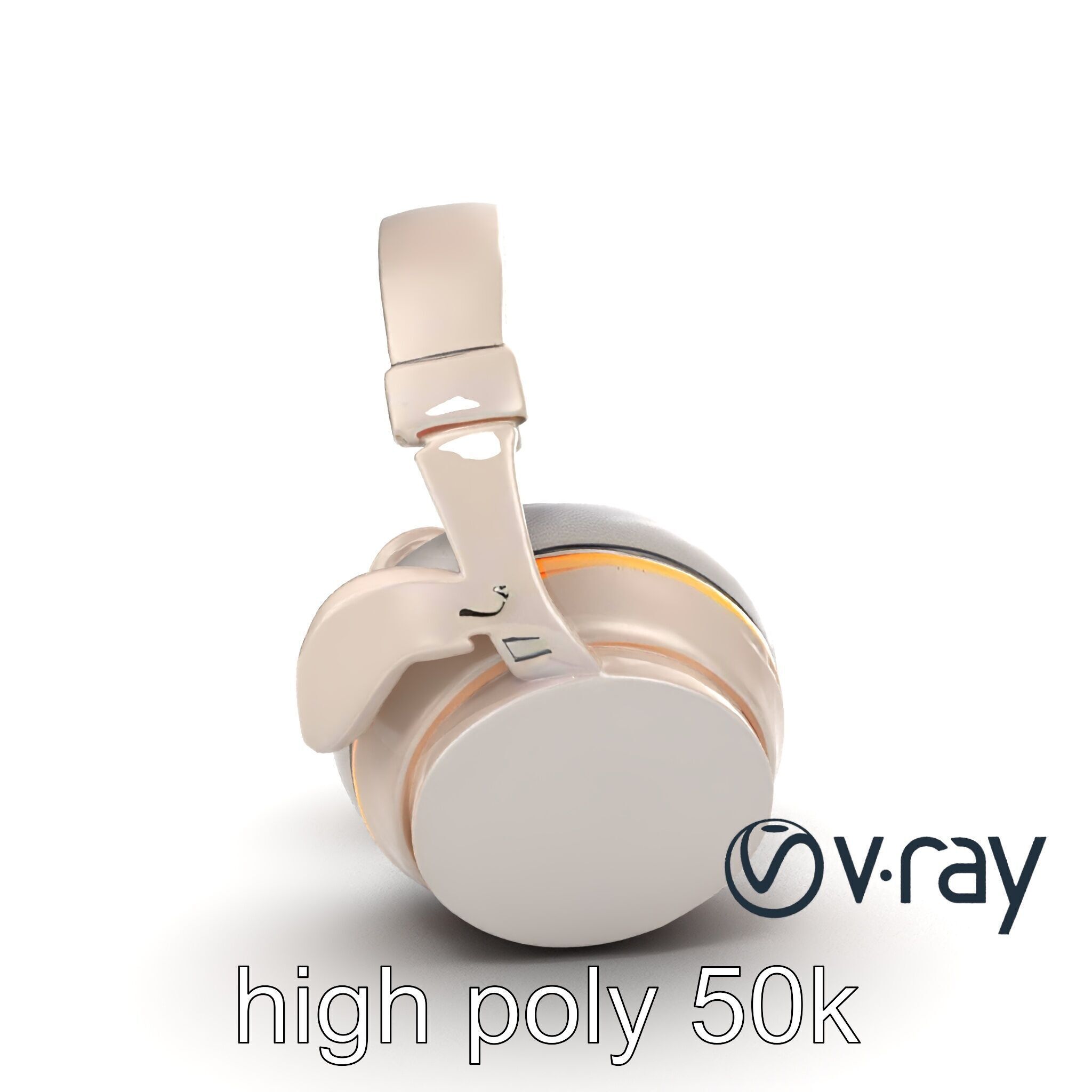 Futuristic Wireless Headphones with LED Accents model pack Low-poly 3D model_29