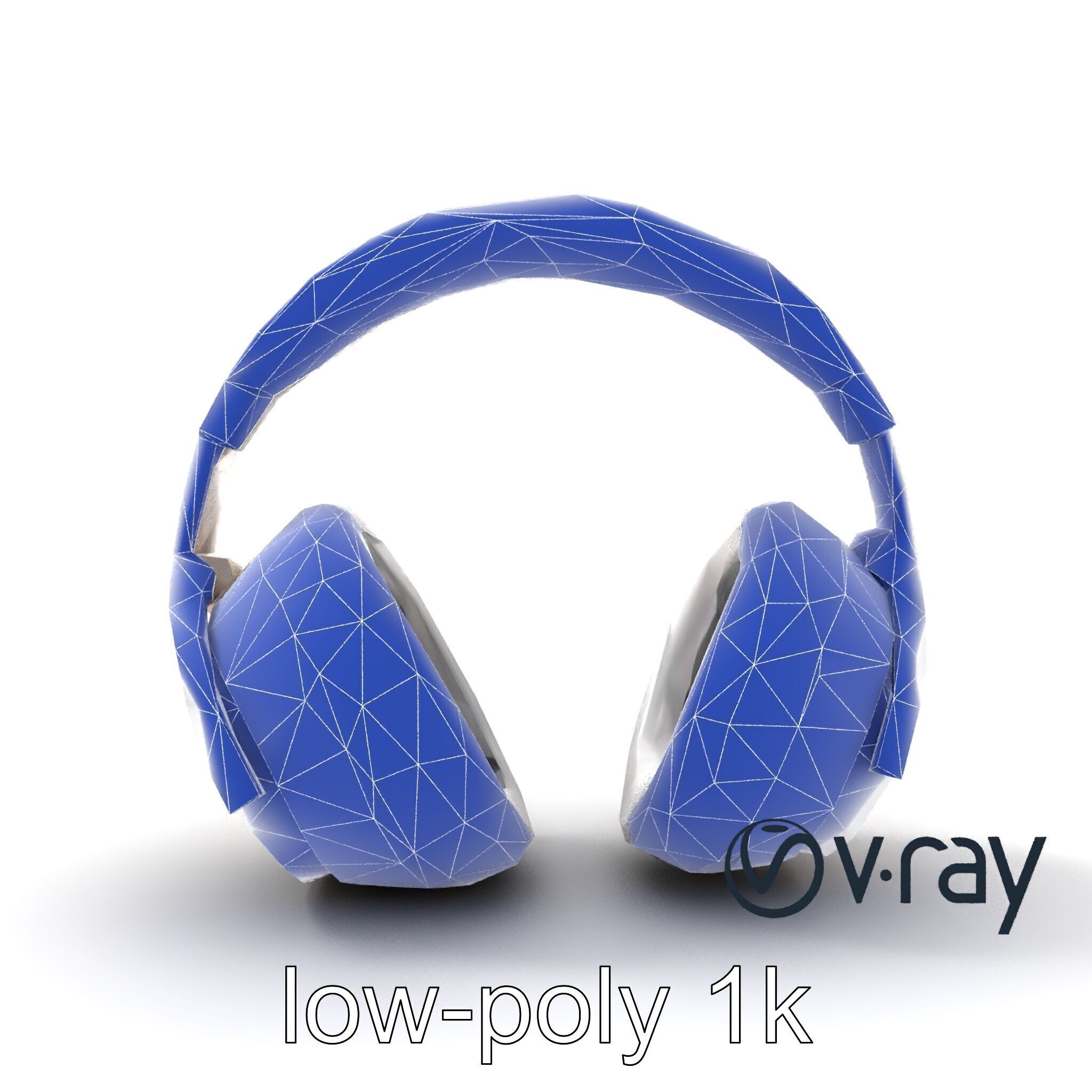 Futuristic Wireless Headphones with LED Accents model pack Low-poly 3D model_13