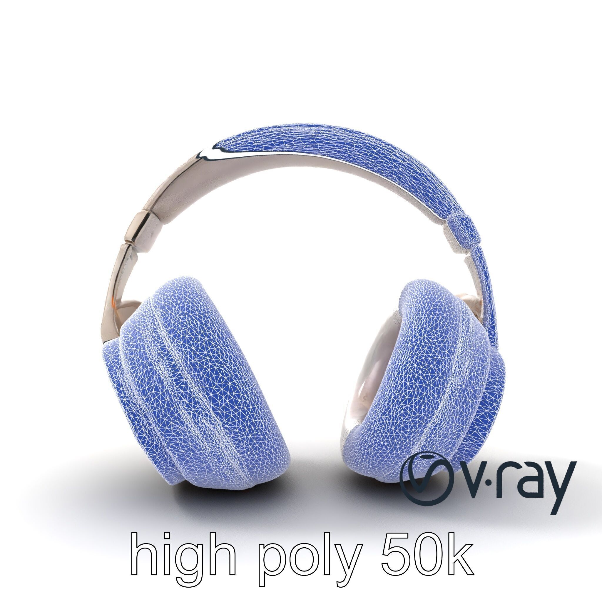 Futuristic Wireless Headphones with LED Accents model pack Low-poly 3D model_32