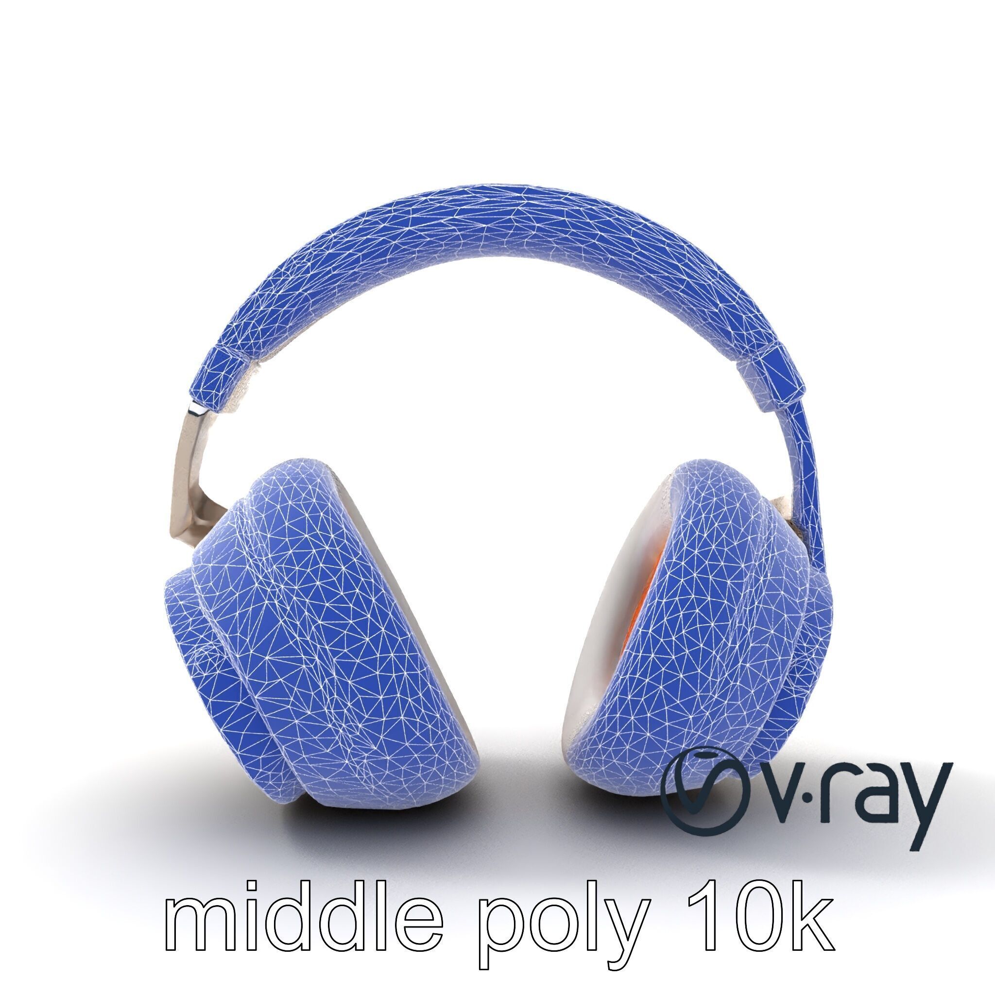 Futuristic Wireless Headphones with LED Accents model pack Low-poly 3D model_20