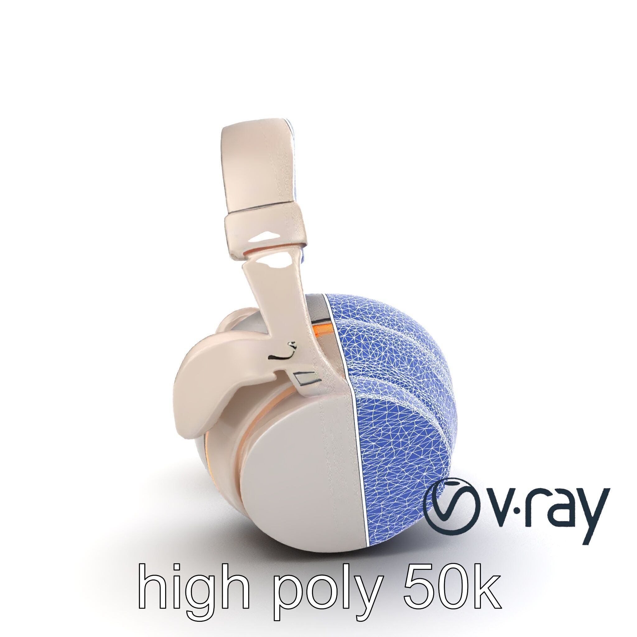 Futuristic Wireless Headphones with LED Accents model pack Low-poly 3D model_14